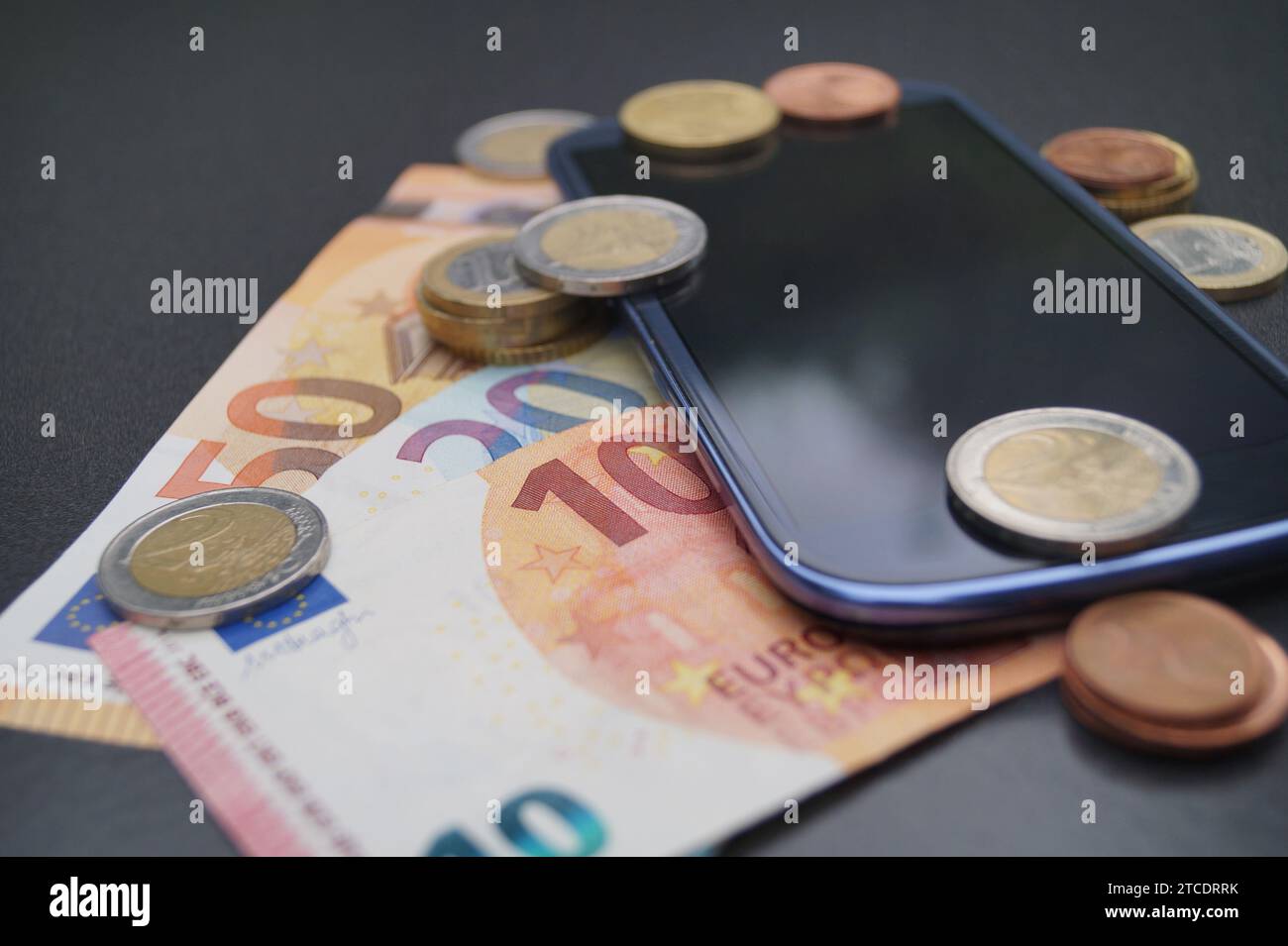 mobile with Euros, symbol picture costs for mobile Stock Photo - Alamy