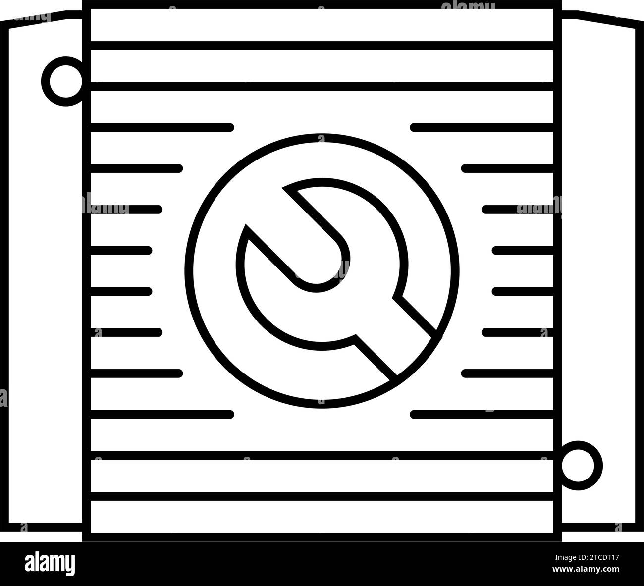 radiator repair car mechanic line icon vector illustration Stock Vector ...