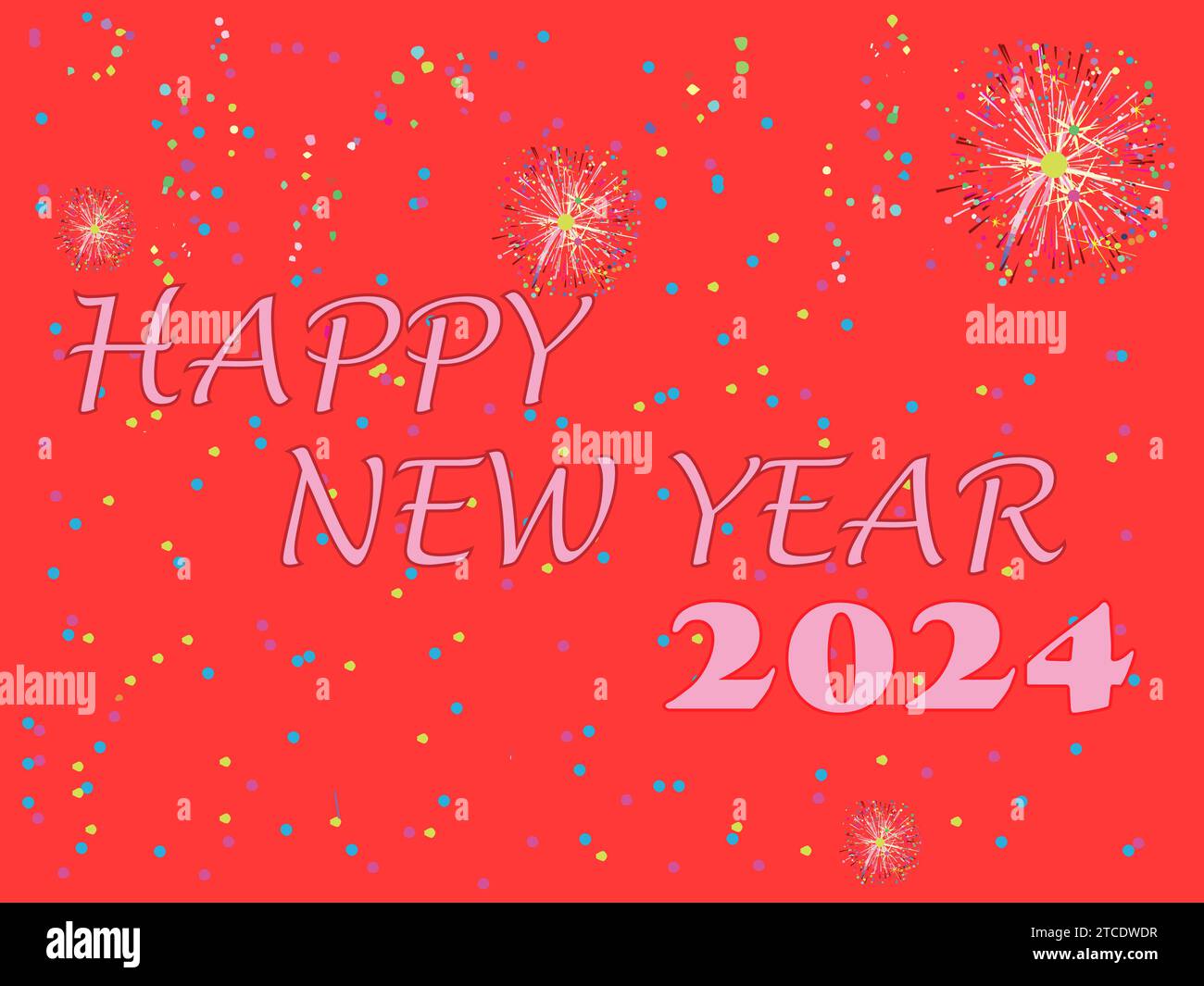 Happy New Year 2024 luxurious numbers, Premium vector illustration