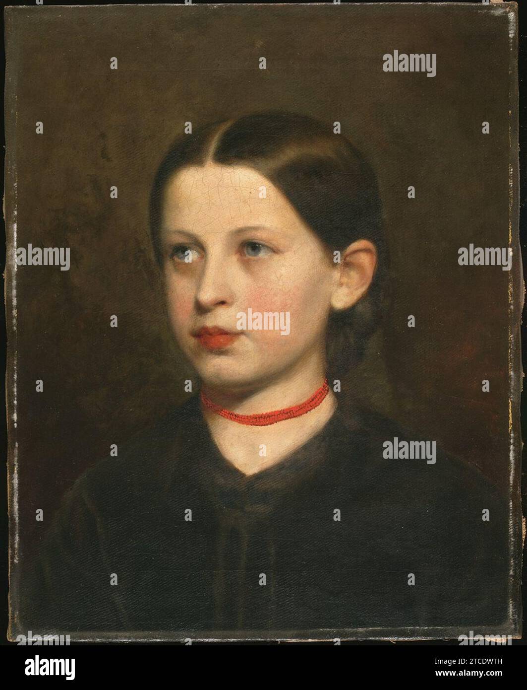 William Henry Furness, Jr. - Portrait of a Girl Stock Photo