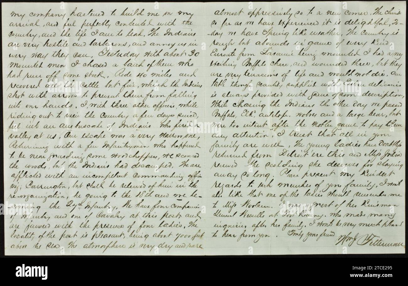 Terry Letters William Judd Fetterman letter to Dr. Charles Terry of Cleveland, Ohio ...