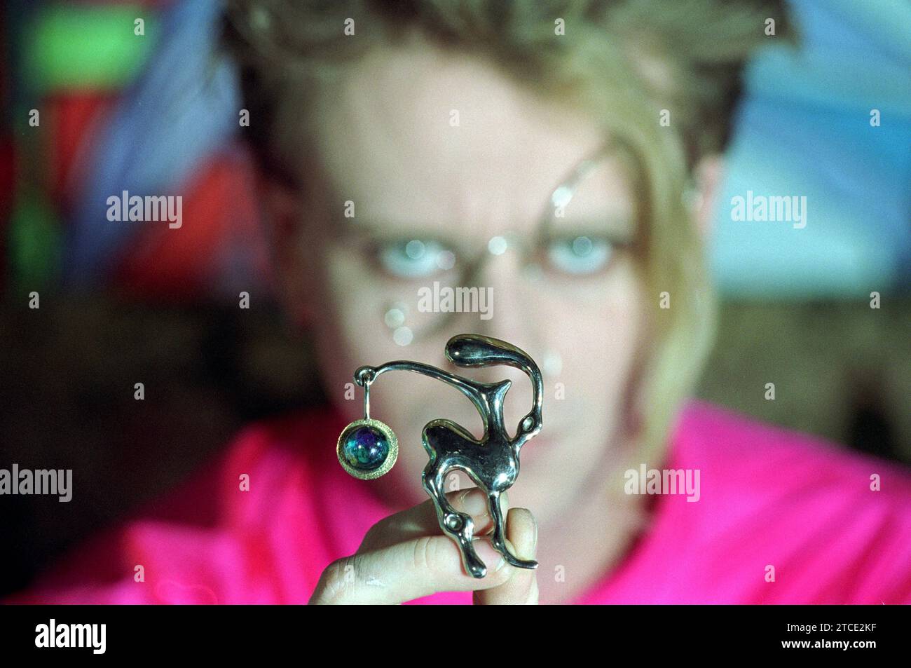 Andrea fumagalli con i sui dipinti hires stock photography and images