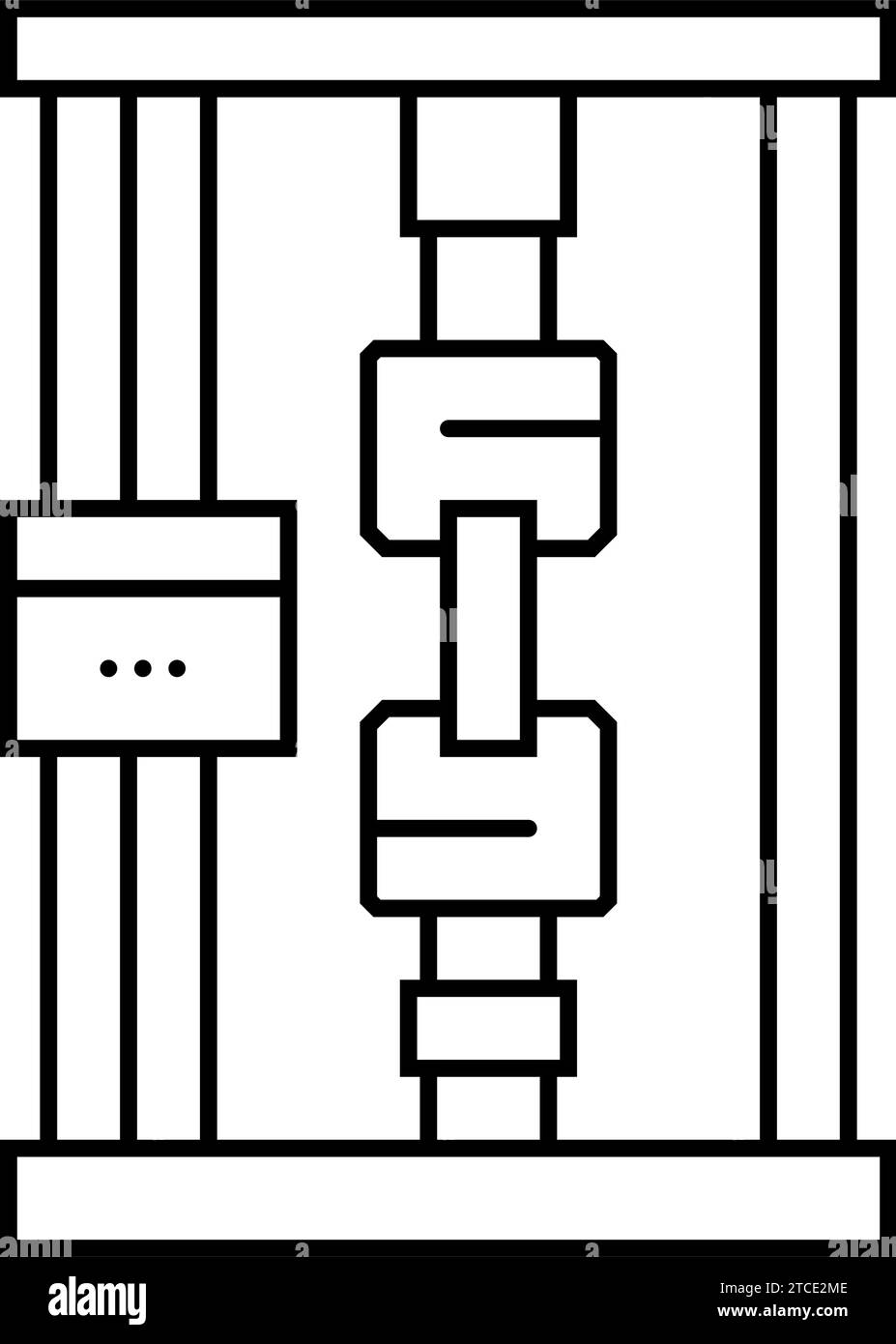fatigue testing materials engineering line icon vector illustration ...