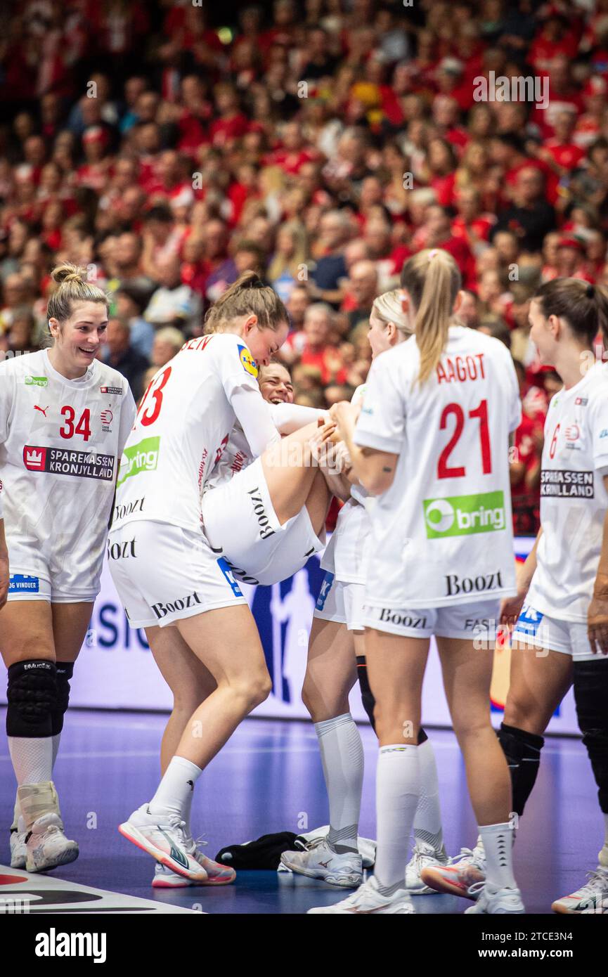 Herning, Denmark. 11th Dec, 2023. The players of Denmark are