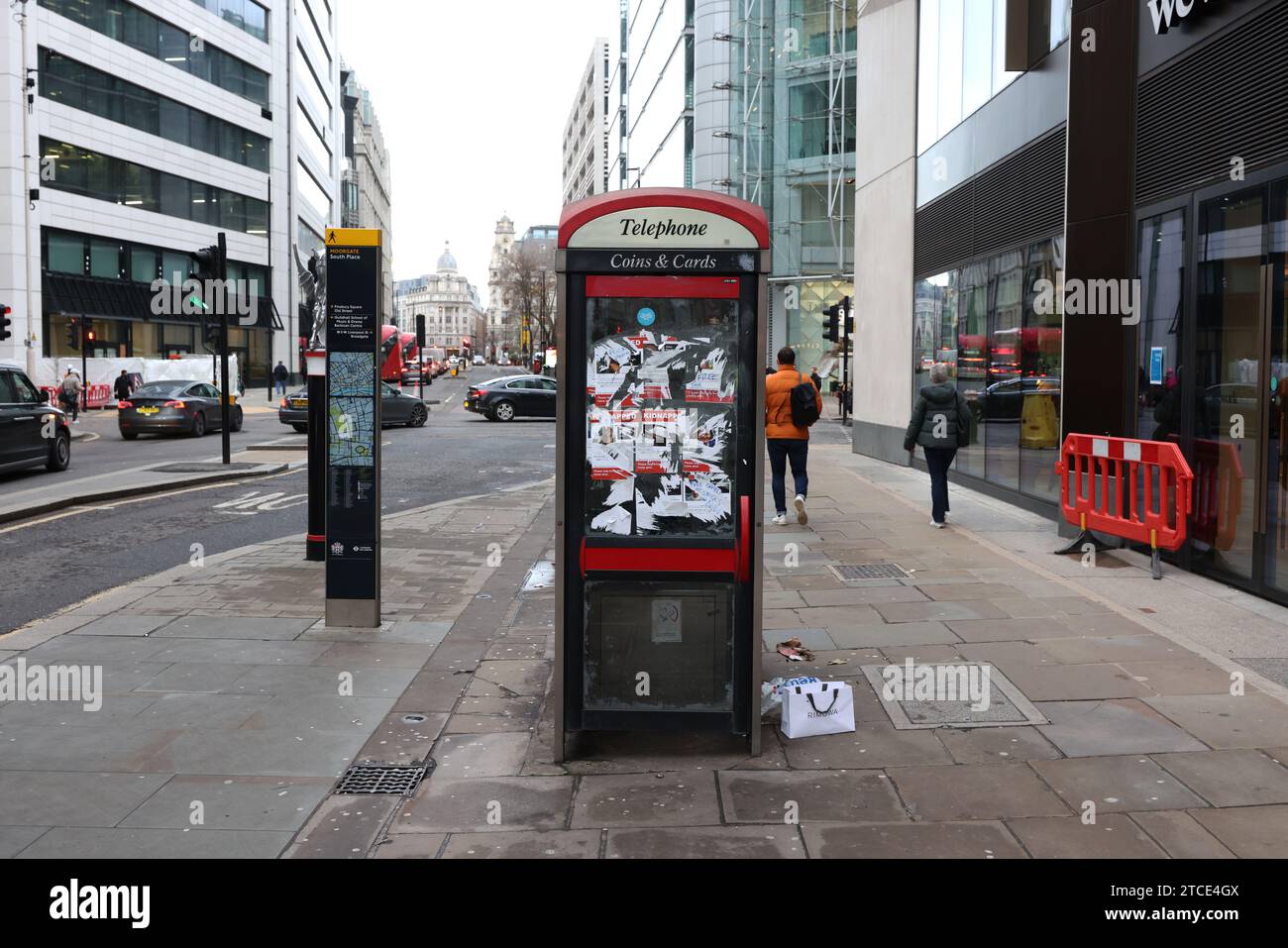 Posters of Israeli hostages pictured having been torn down in London, UK. Stock Photo