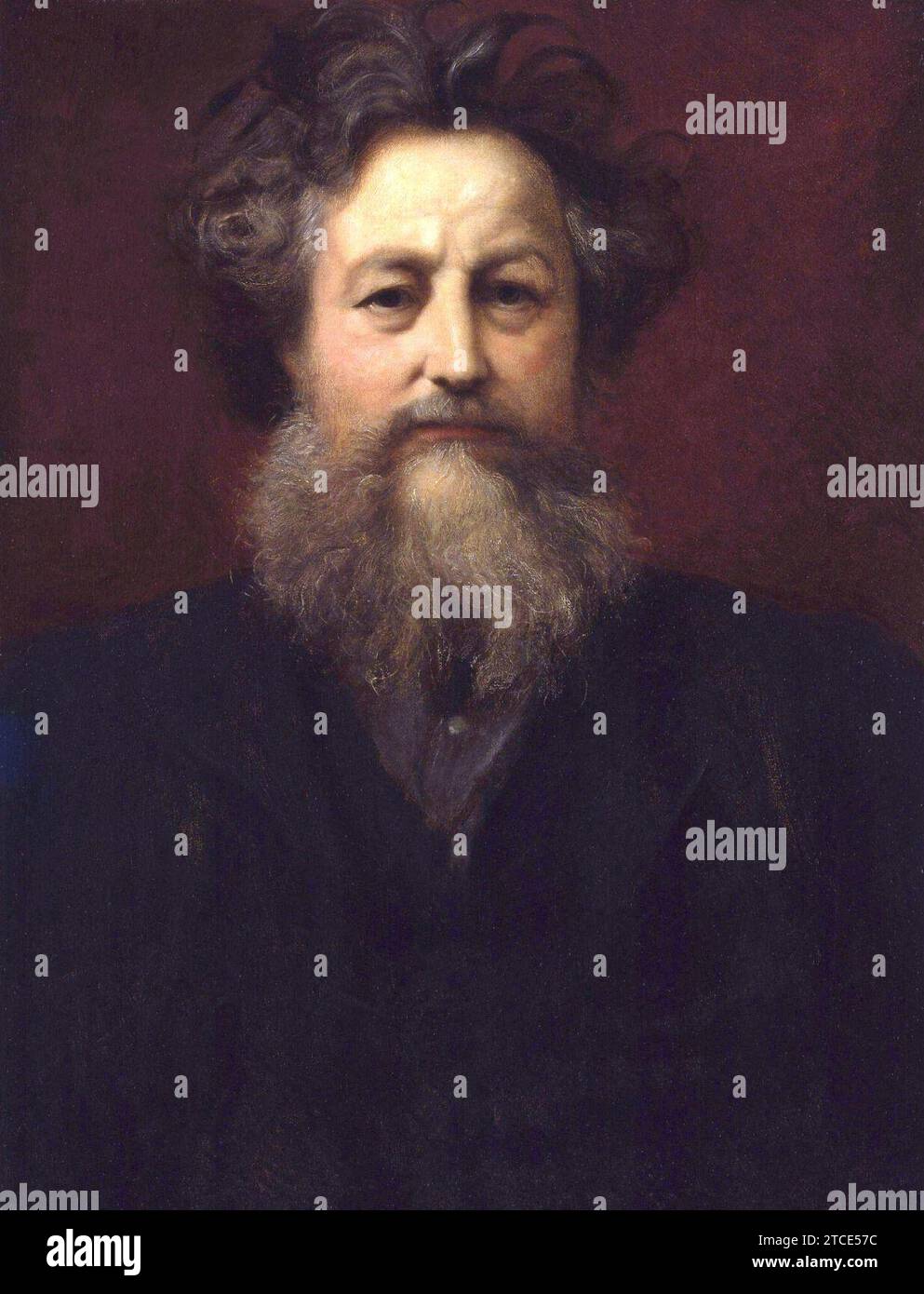William Morris by Sir William Blake Richmond retouched. Stock Photo
