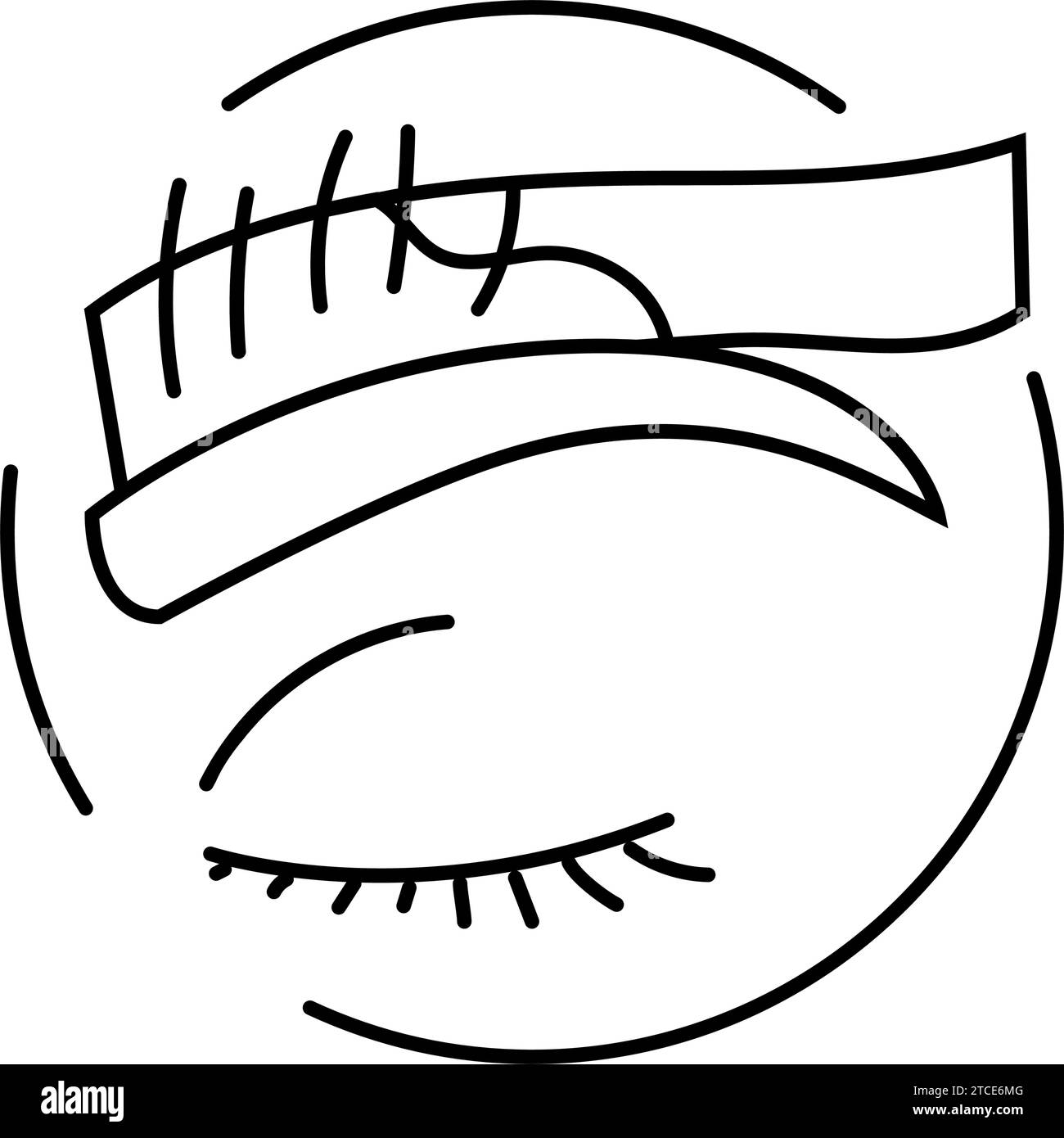 eyebrow hair removal female line icon vector illustration Stock Vector