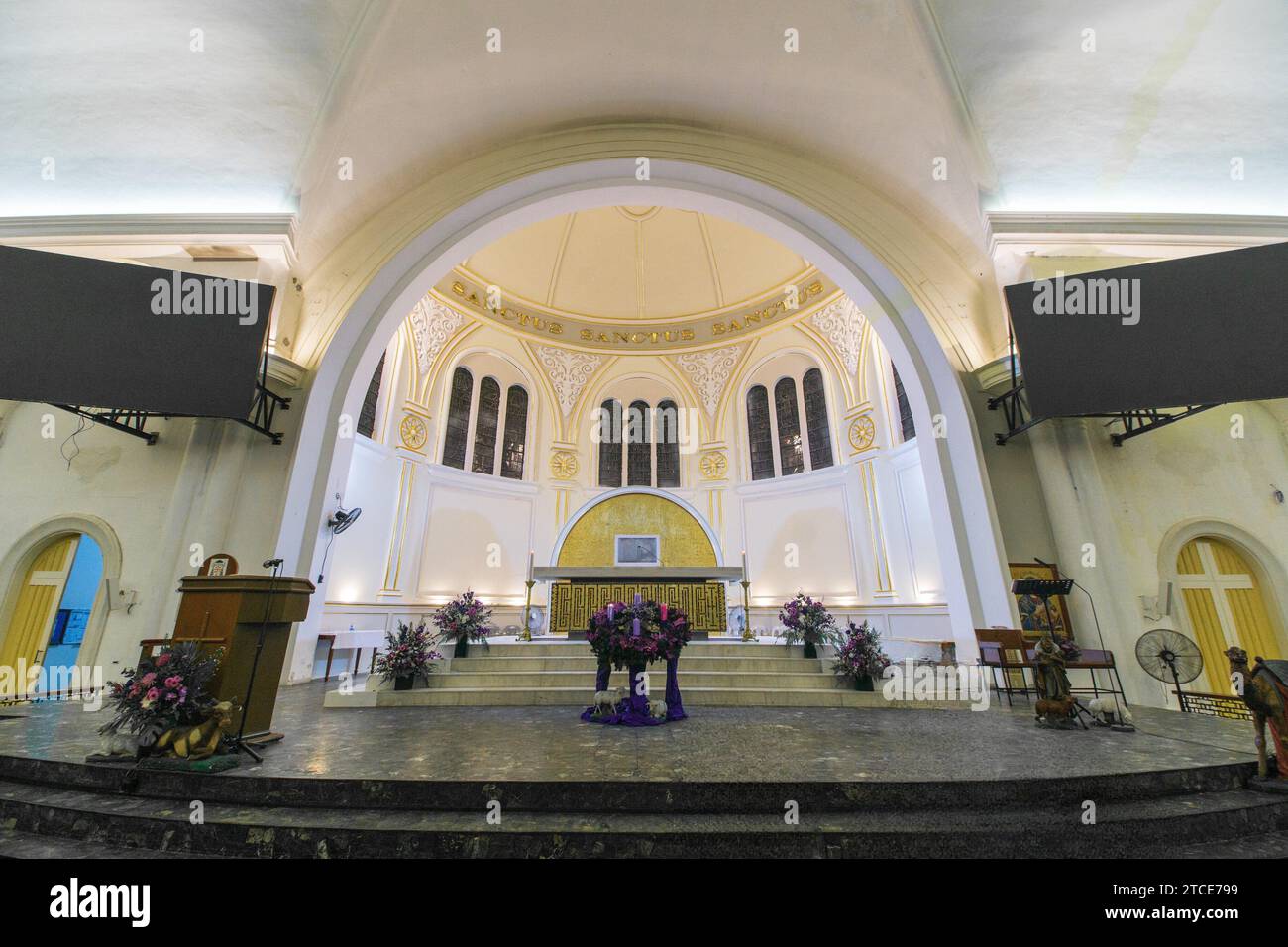 The Altar of the Cathedral of St John Kuala Lumpur Stock Photo