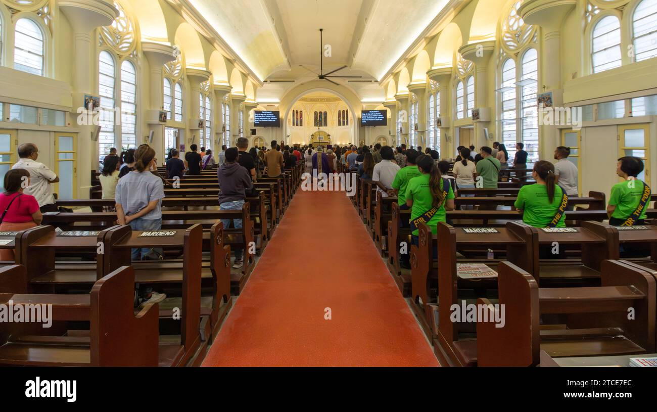The interior of St John's Cathedral, Kuala Lumpur Malaysia Stock Photo