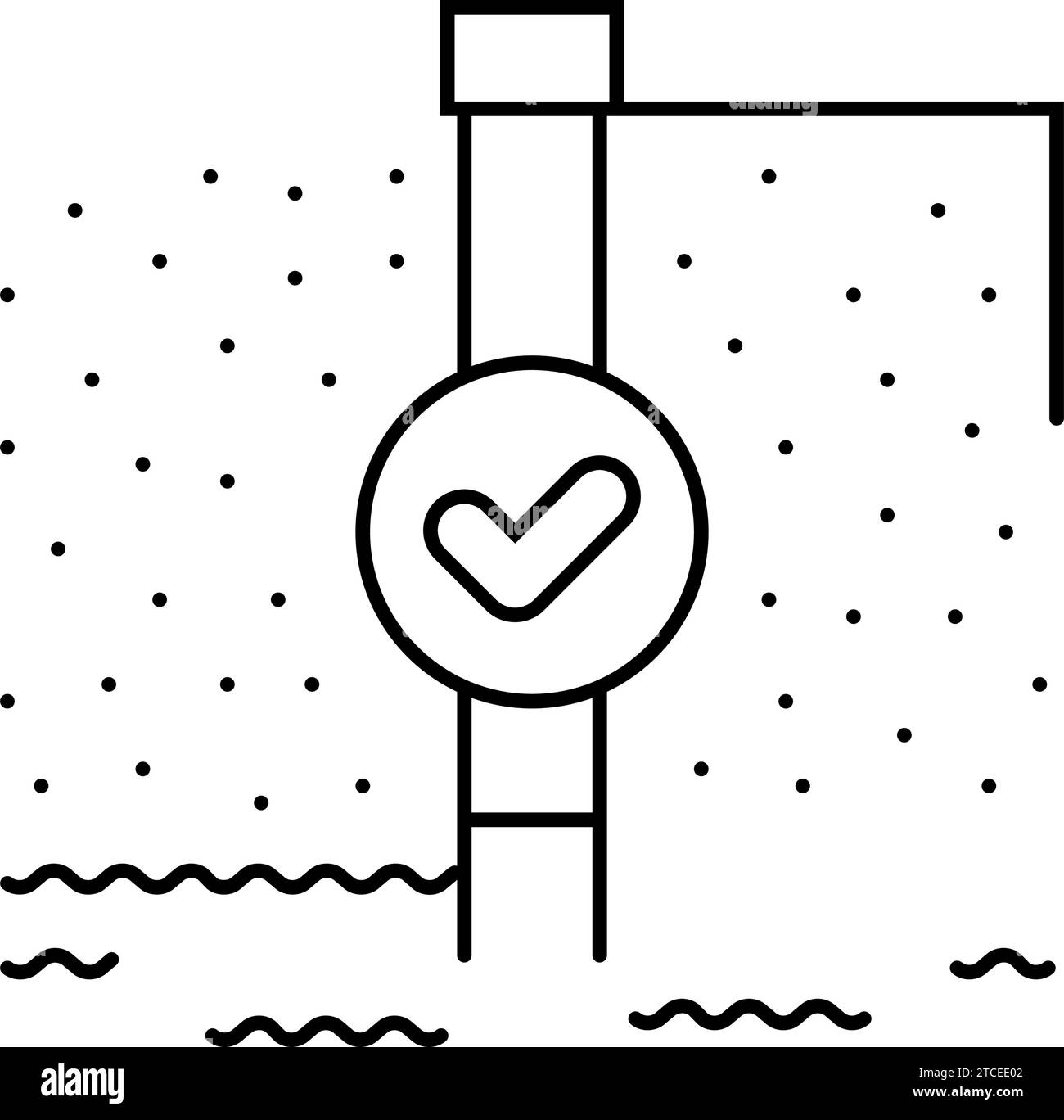 contaminant detection hydrogeologist line icon vector illustration ...