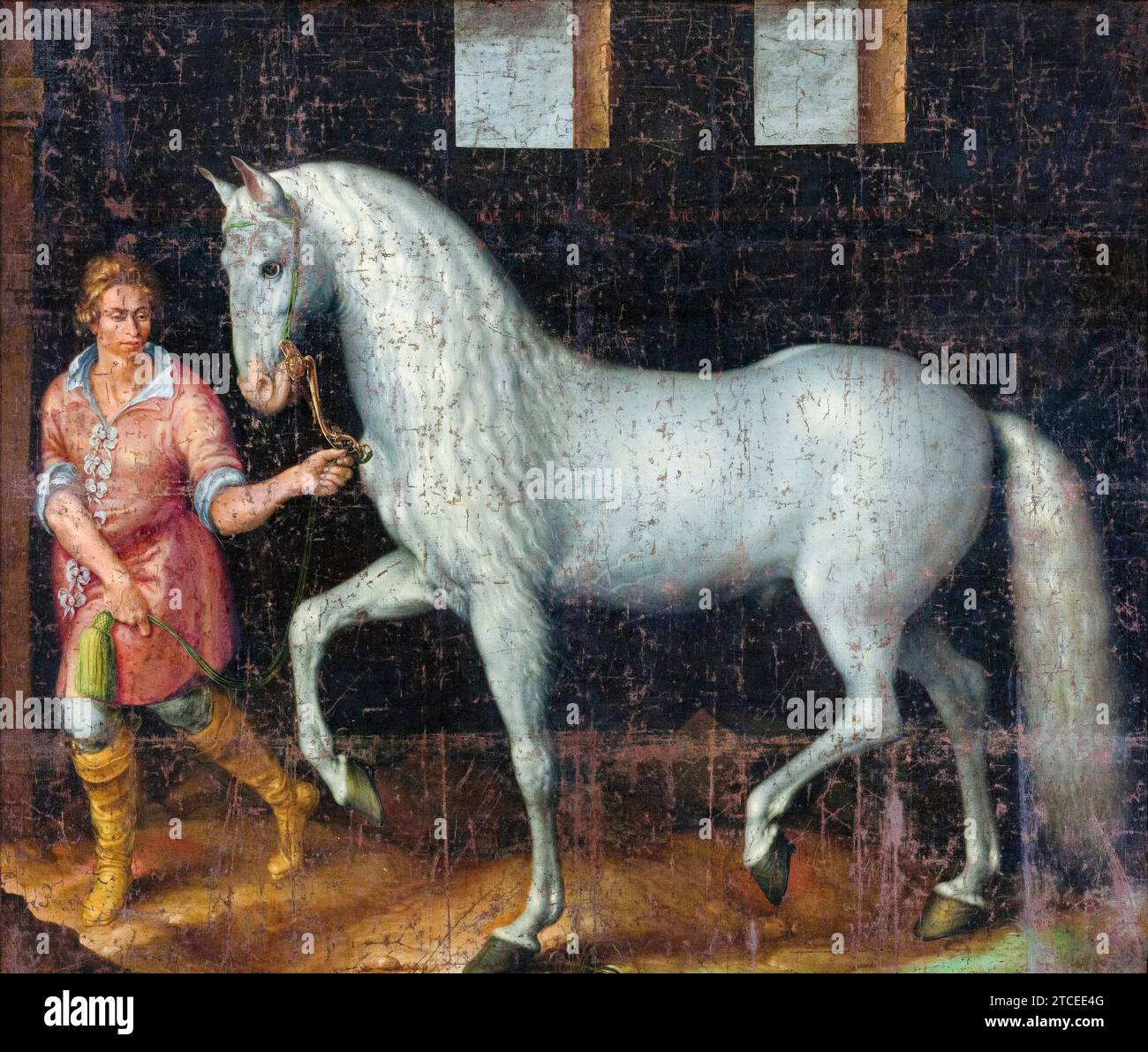 Jacob de Gheyn II painting, Spanish Warhorse, oil on canvas, 1603 Stock Photo
