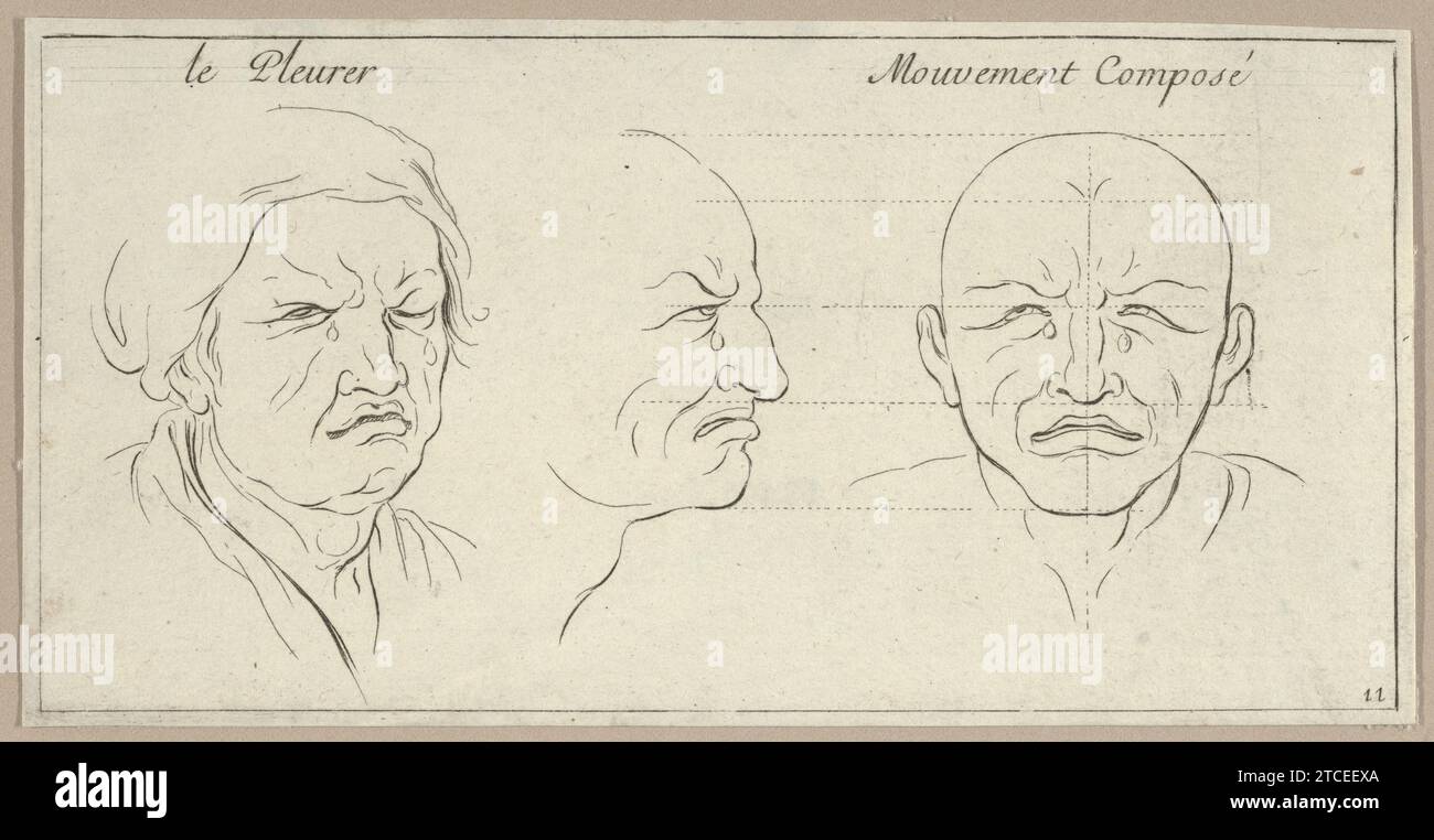 Le Pleurer and mouvement compose (from Caracteres des passions, graves