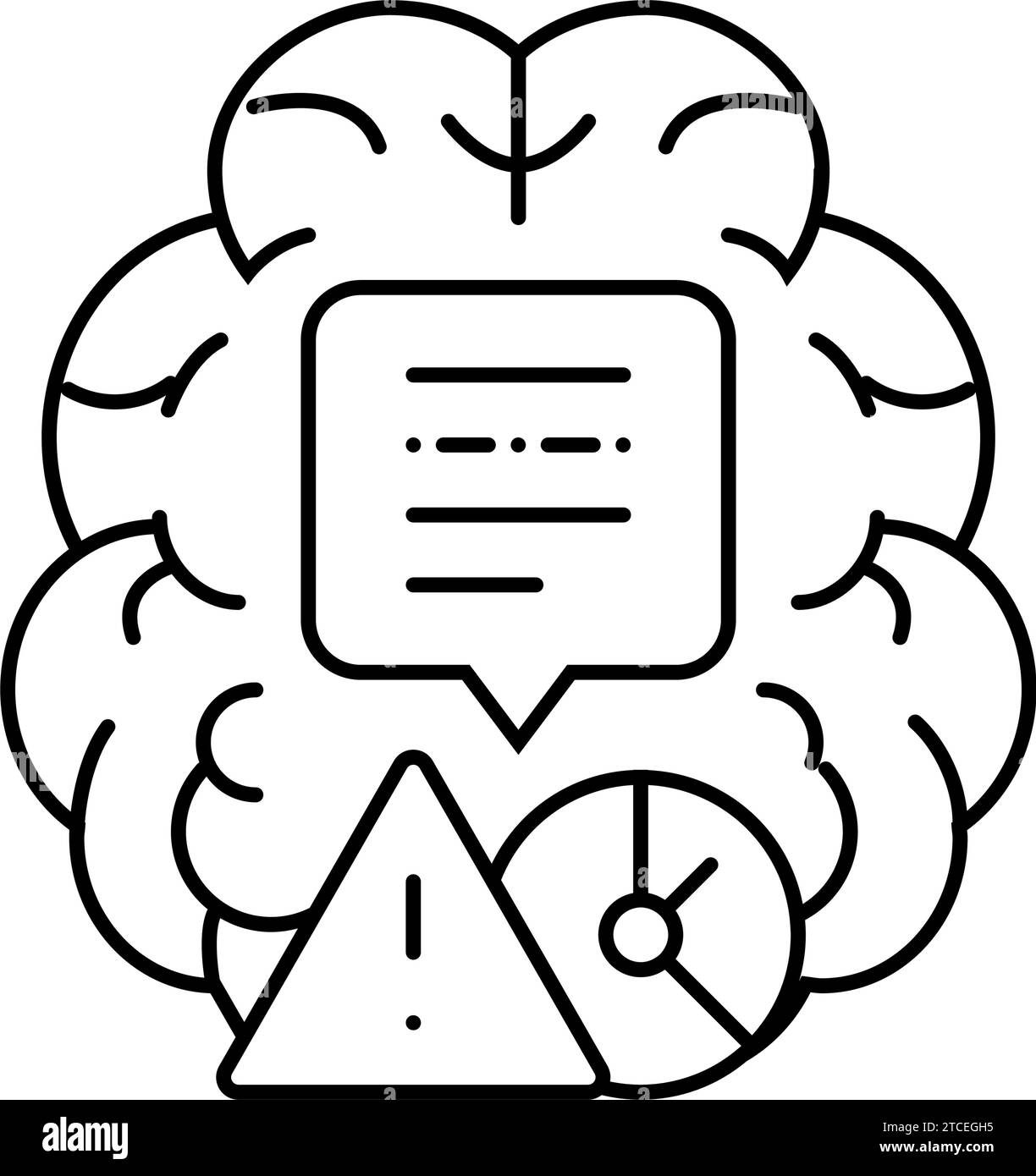 decision making risk line icon vector illustration Stock Vector Image ...