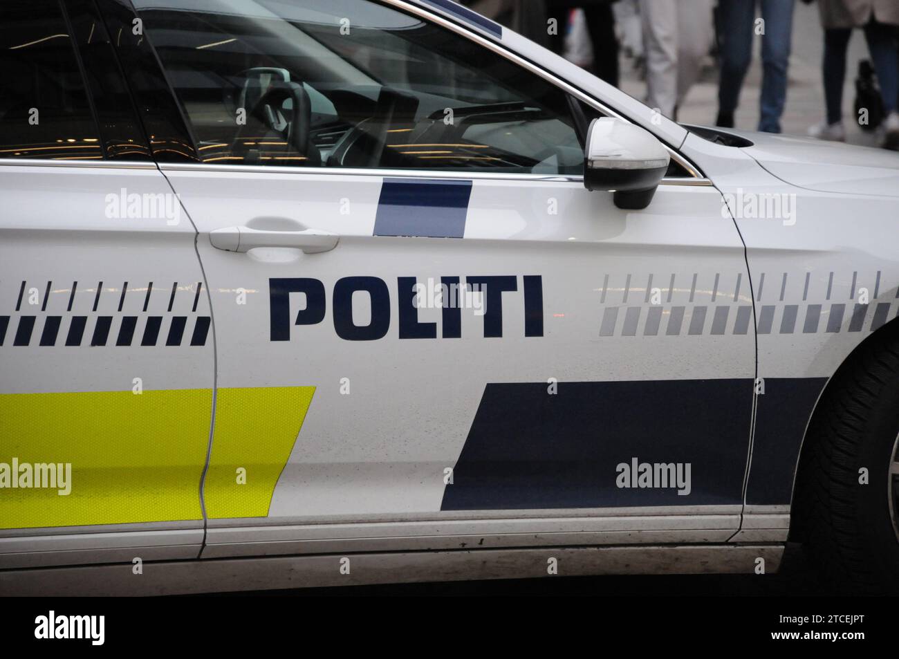 Copenhagen, Denmark /12 December 2023/. Danish police car in danish