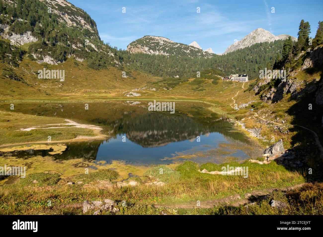 Kärlingerhaus at Berchtesgaden National park in autumn Stock Photo