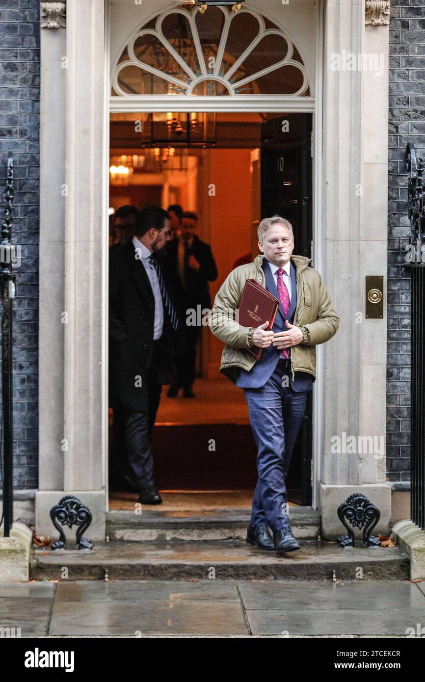 London, UK. 12th Dec, 2023. Grant Shapps, MP, Secretary of State for Defence. Ministers attend the weekly government cabinet meeting at 10 Downing Street in Westminster, London, England. Credit: Imageplotter/Alamy Live News Stock Photo