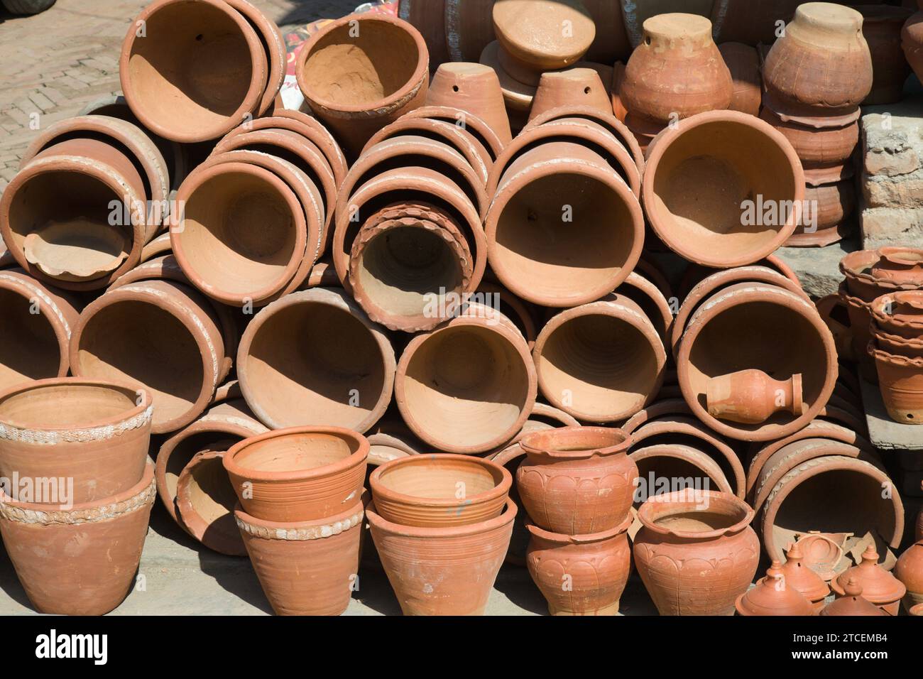 Nepal, Bhaktapur,  potters' square, market, Stock Photo