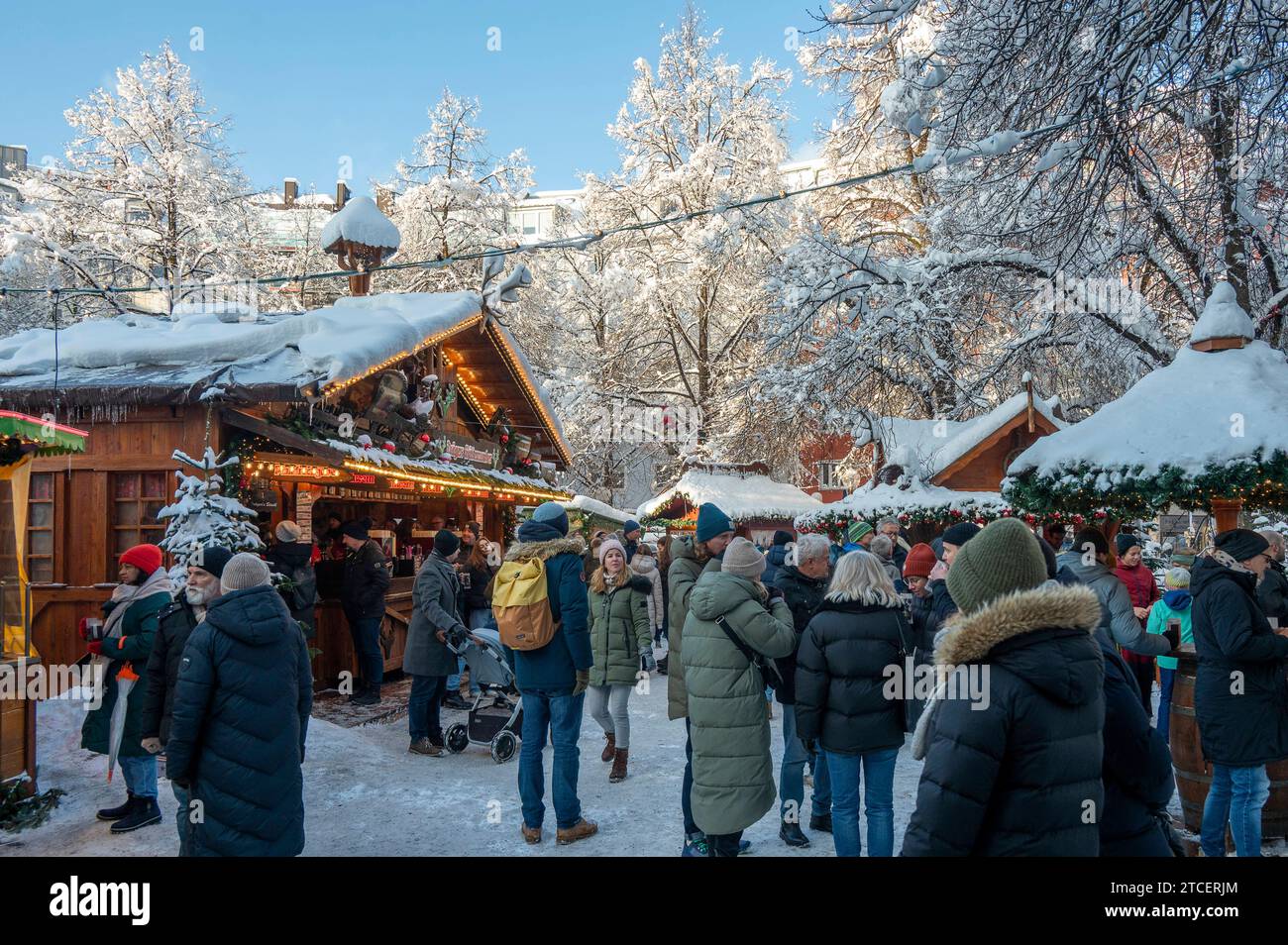 Muenchen, Haidhausen, der Haidhauser Weihnachtsmarkt am Weissenburger