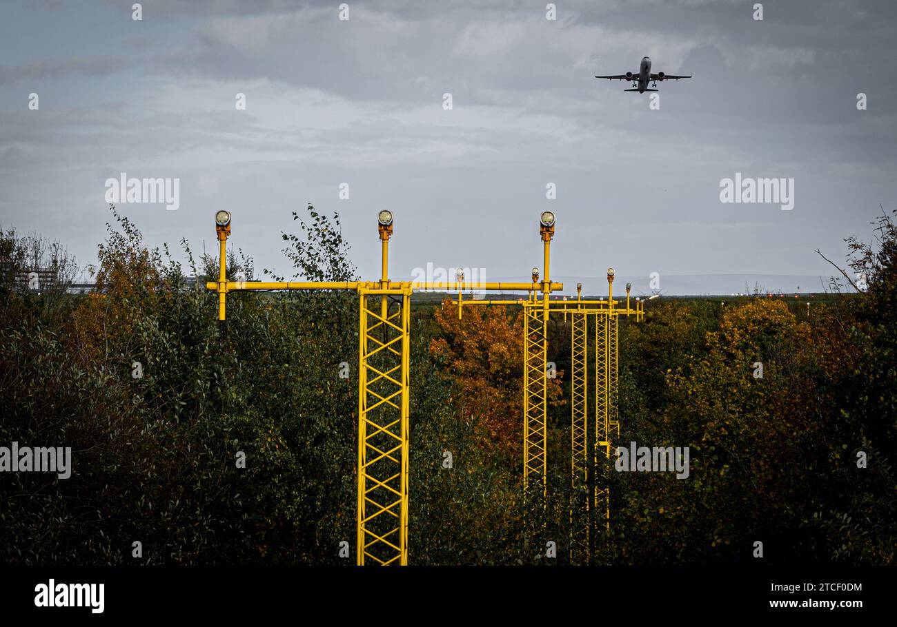 Airplane (Aeroplane) Taking off from and airport, with the runway