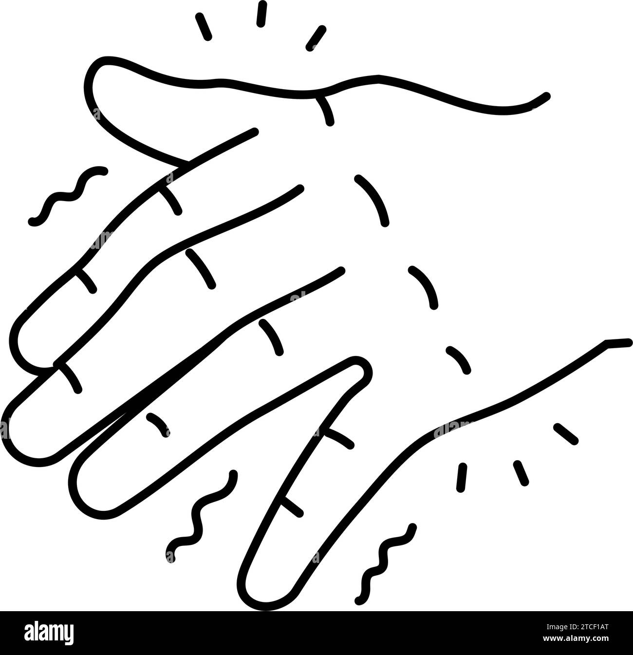 hand tremors disease symptom line icon vector illustration Stock Vector