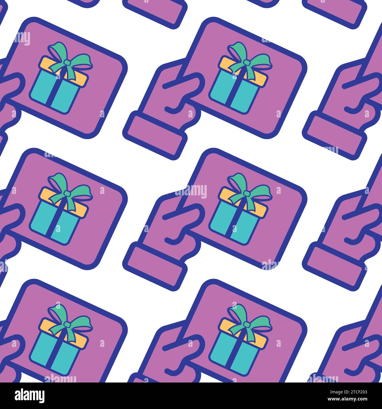 Christmas present pattern Gift box background Vector Stock Vector Image ...