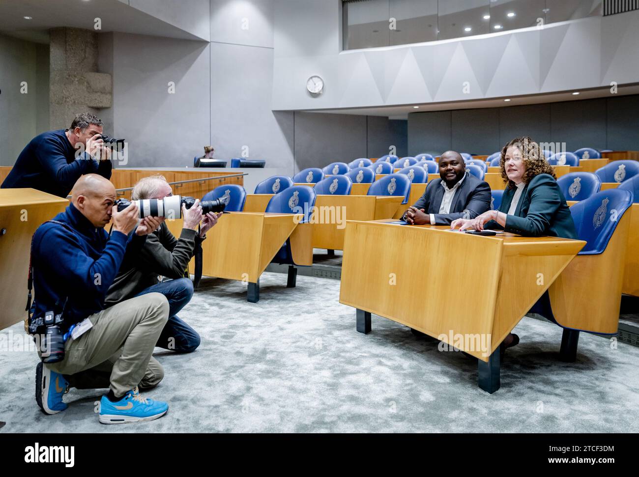 THE HAGUE - Anne-Marijke Podt (D66) Mpanzu Bamenga (D66) during the ...