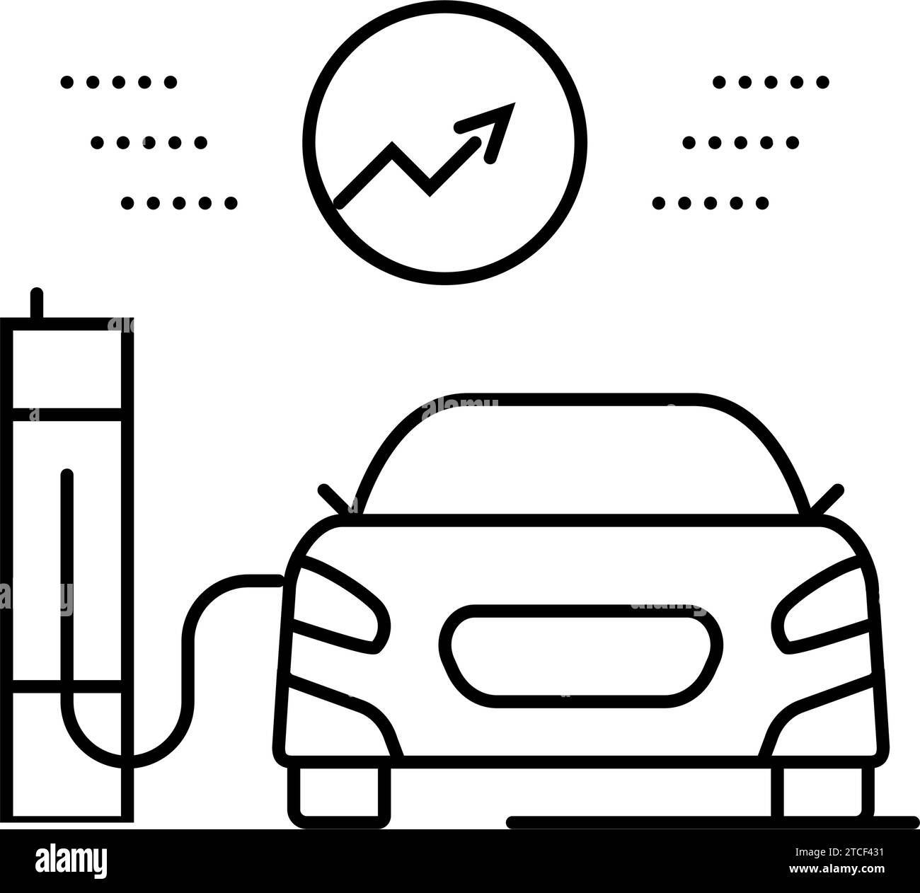 fast charging electric line icon vector illustration Stock Vector Image