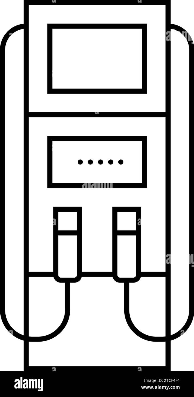 charging station electric line icon vector illustration Stock Vector ...
