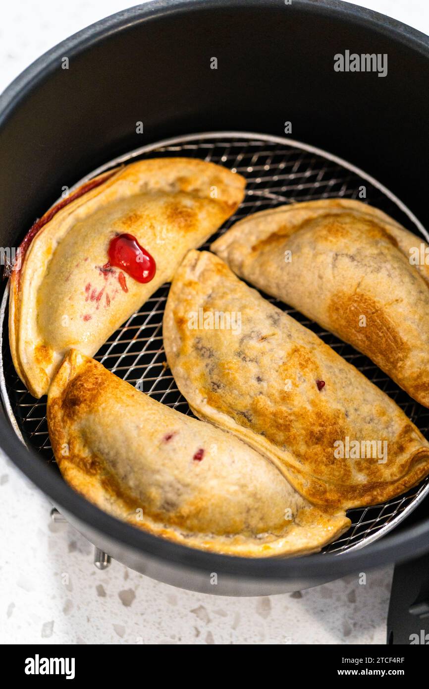 Sweet Cherry Empanadas in Air Fryer Stock Photo Alamy