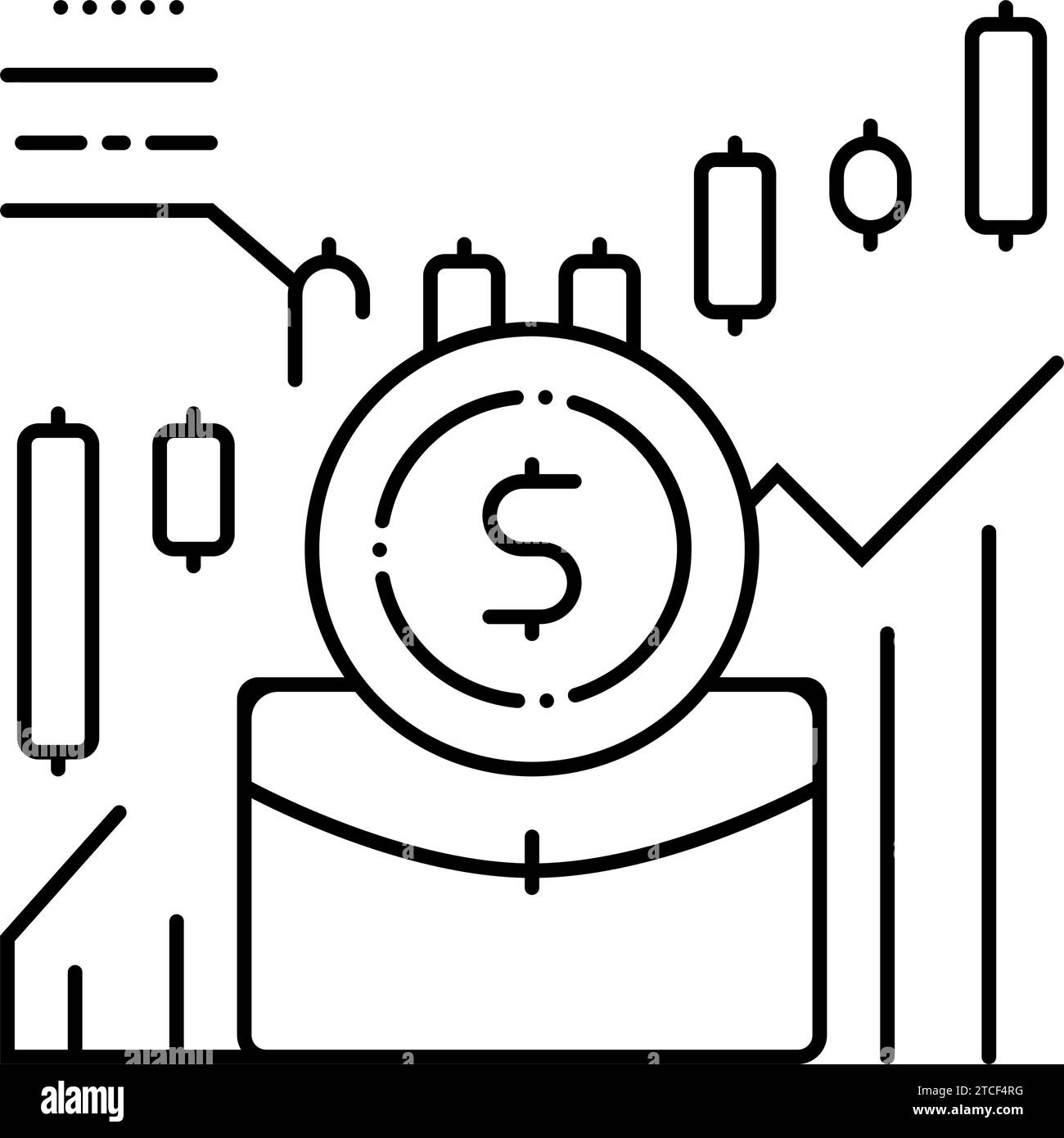 Laptop graph of financial trends Stock Vector Images - Alamy