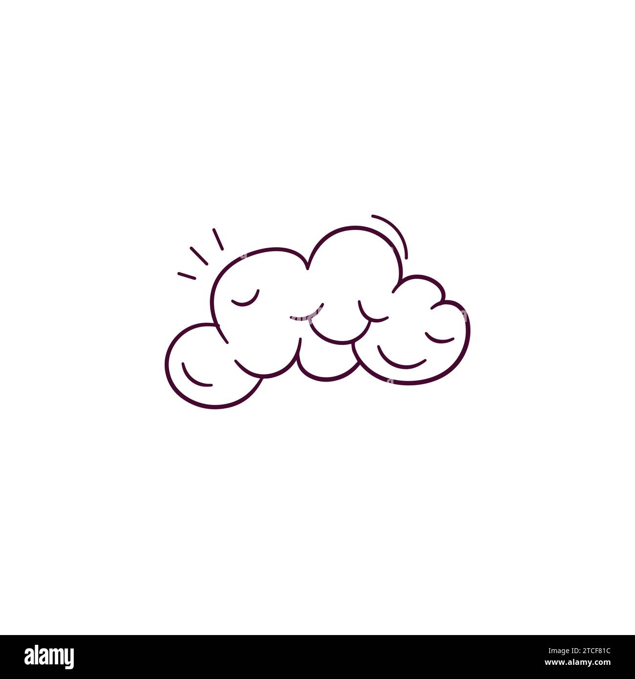 Hand Drawn illustration of cloud icon. Doodle Vector Sketch ...
