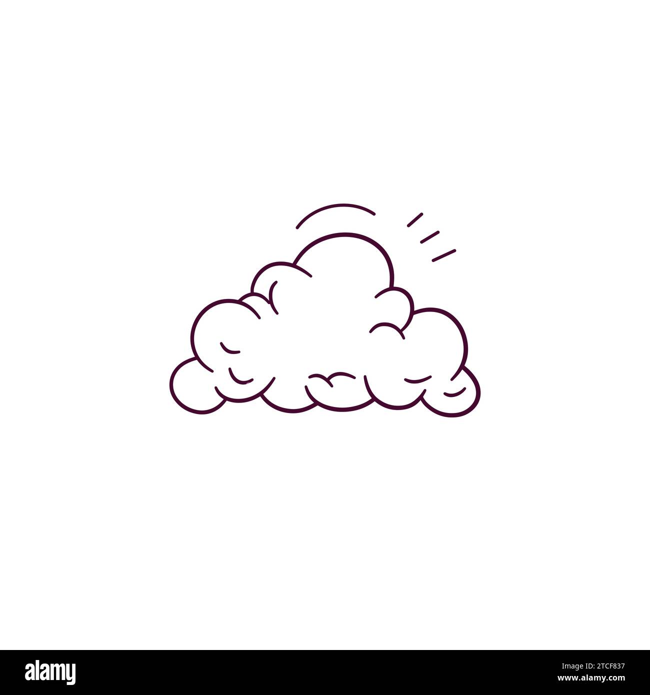 Hand Drawn illustration of cloud icon. Doodle Vector Sketch ...