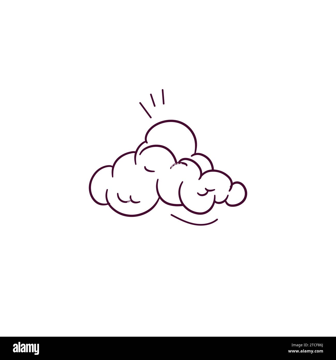 Hand Drawn illustration of cloud icon. Doodle Vector Sketch ...