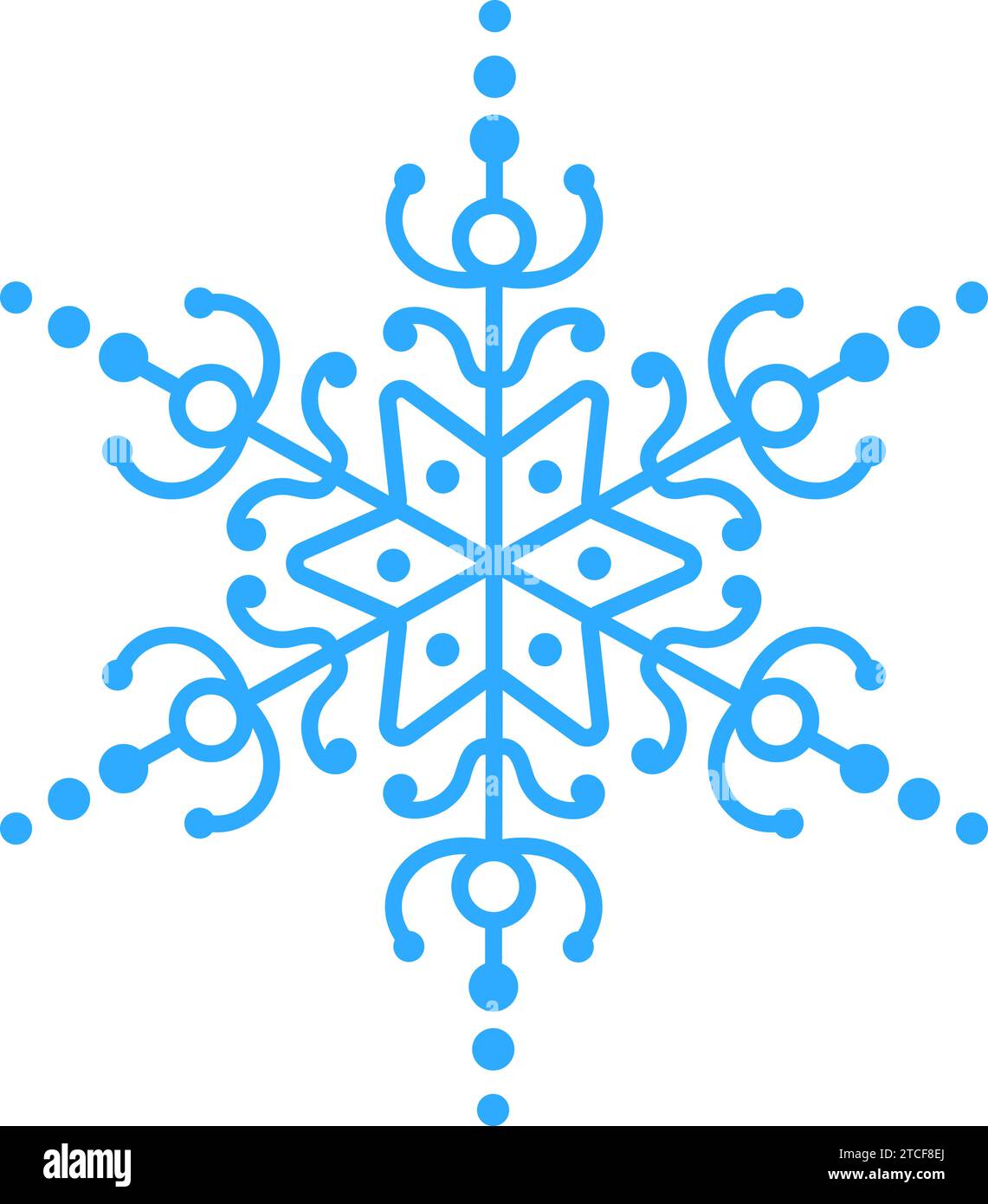 Blue snowflakes white background. Vector illustration Stock Vector ...