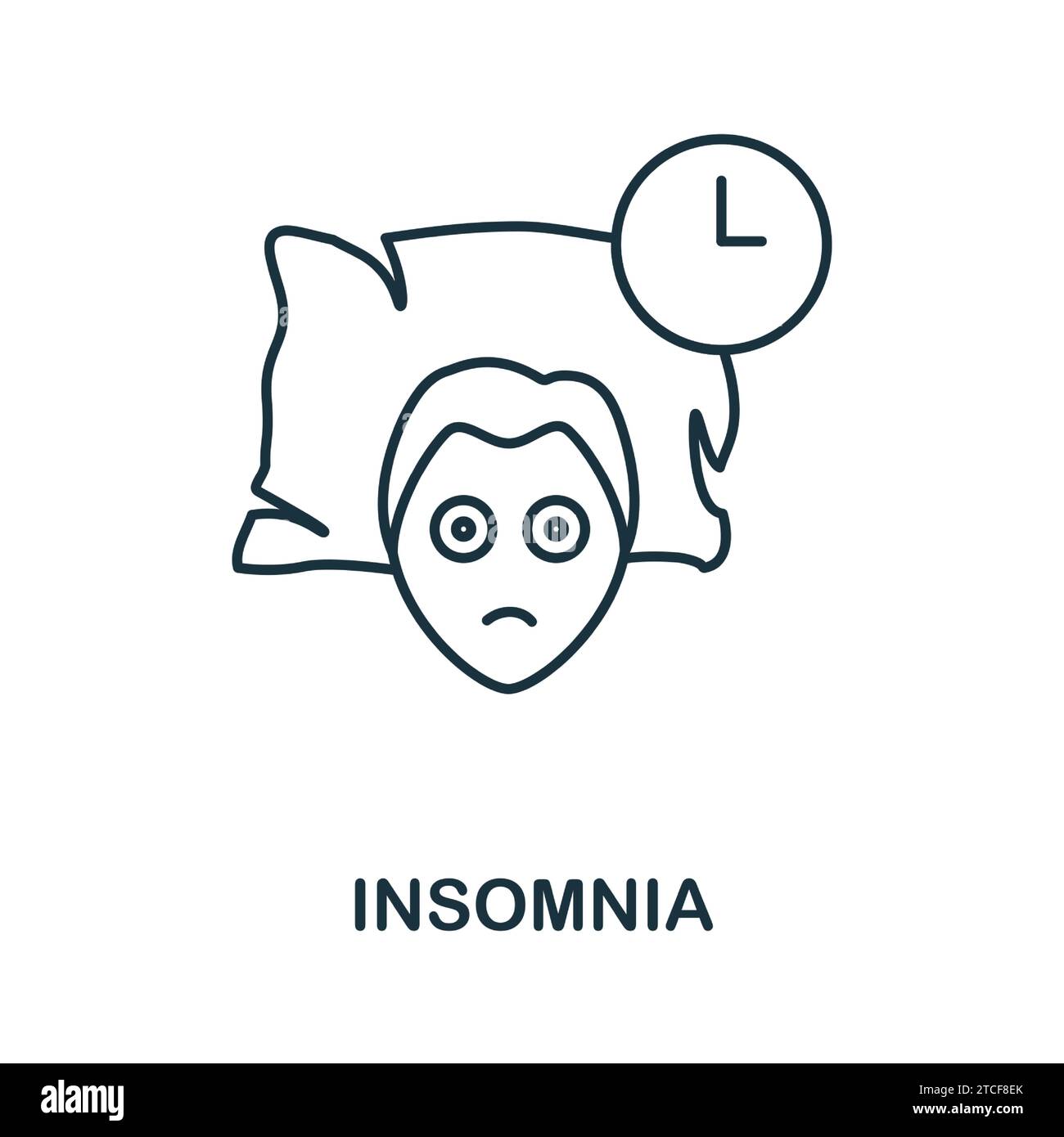 Insomnia icon. Simple element from well sleep collection. Creative ...