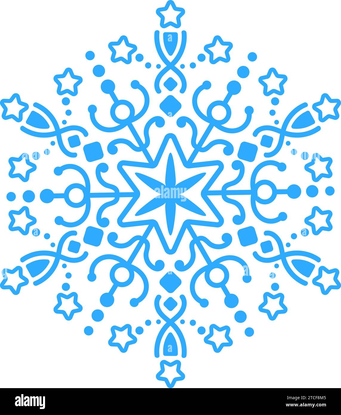 Blue snowflakes white background. Vector illustration Stock Vector ...