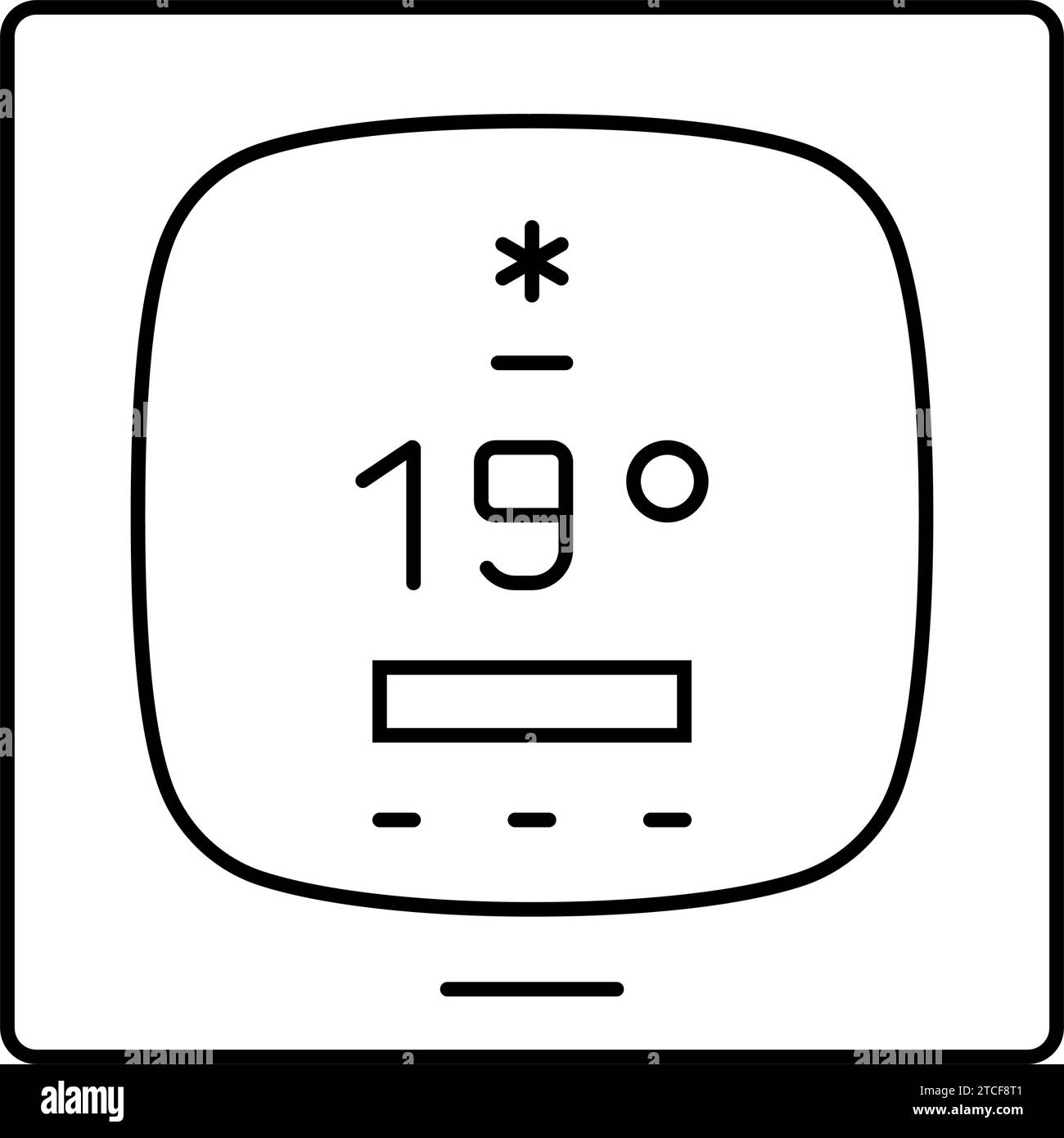 smart thermostat line icon vector illustration Stock Vector Image & Art ...