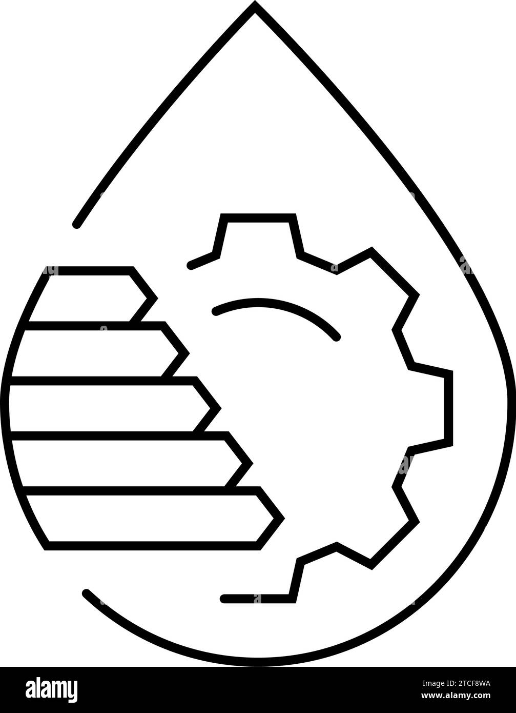 water management efficient line icon vector illustration Stock Vector