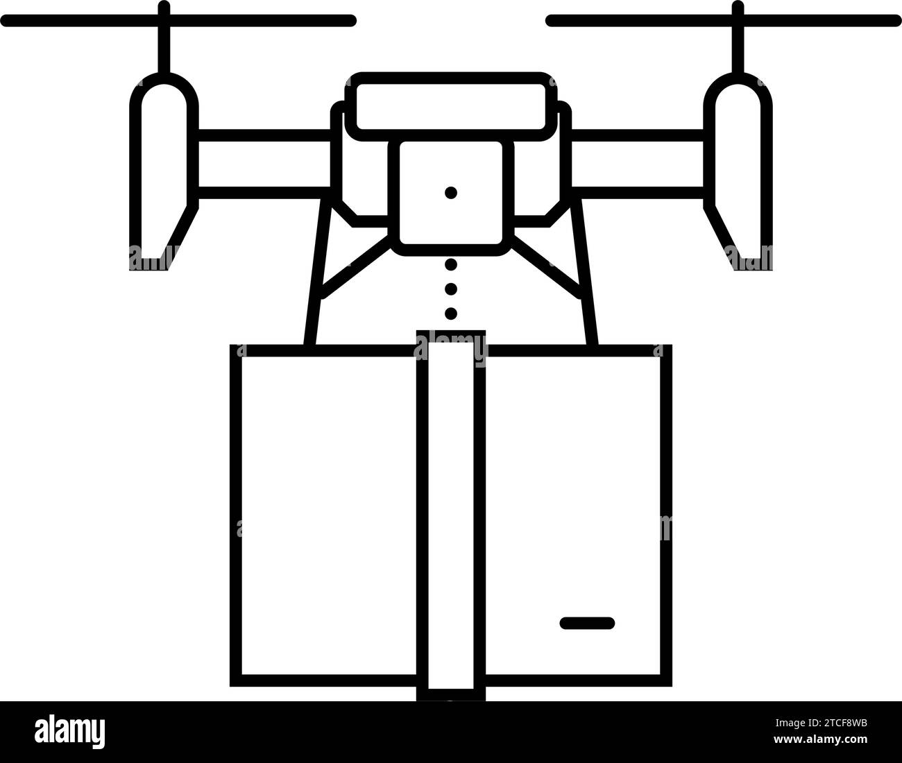 delivery drone line icon vector illustration Stock Vector Image & Art ...