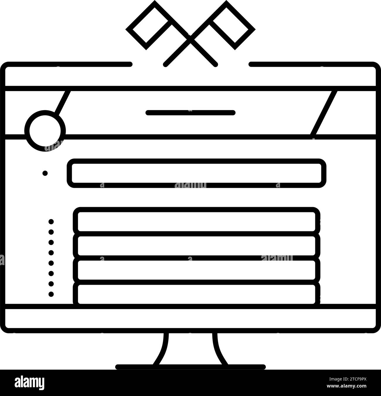 community game development line icon vector illustration Stock Vector ...