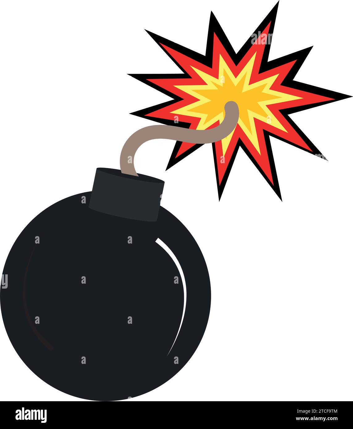 Isolated colored comic bomb icon Vector Stock Vector