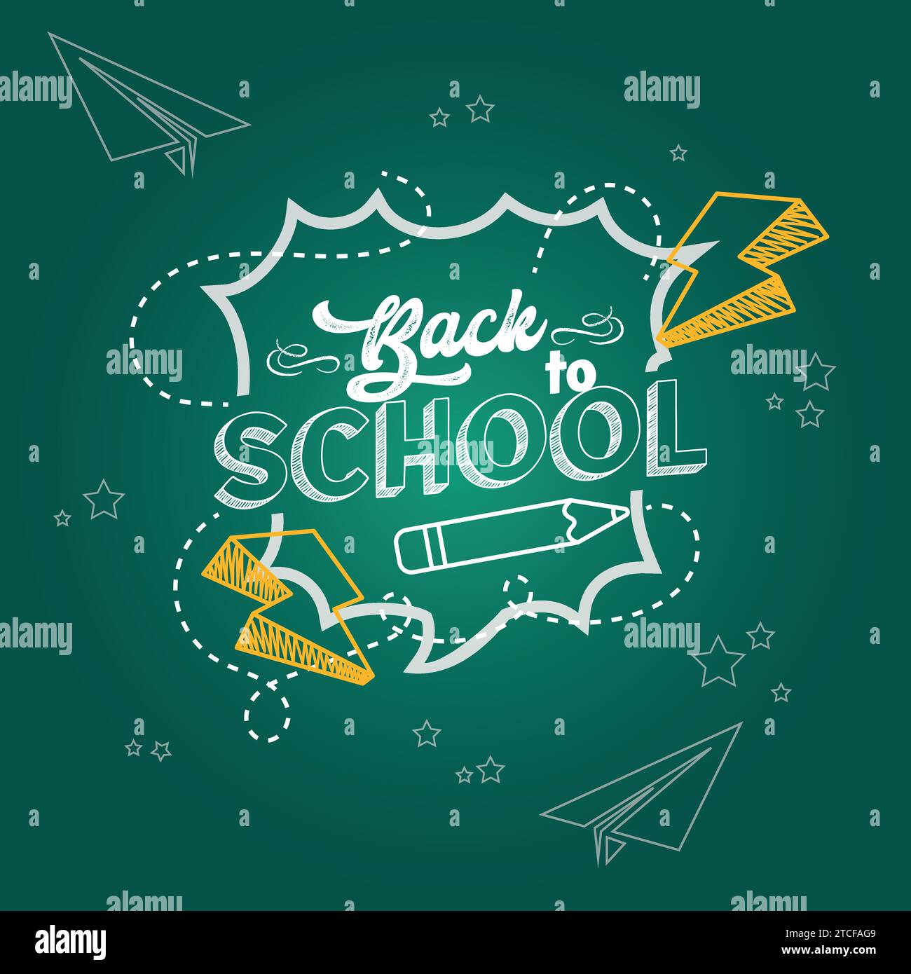 Back to school chalkboard sketch Vector Stock Vector Image & Art - Alamy