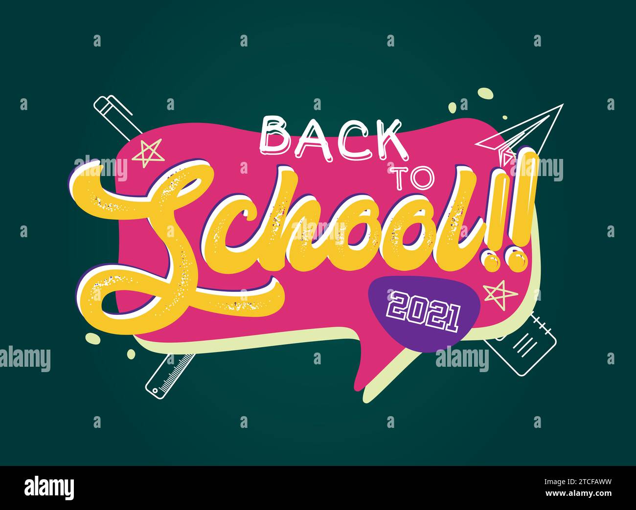 Back to school chalkboard sketch message Vector Stock Vector Image ...