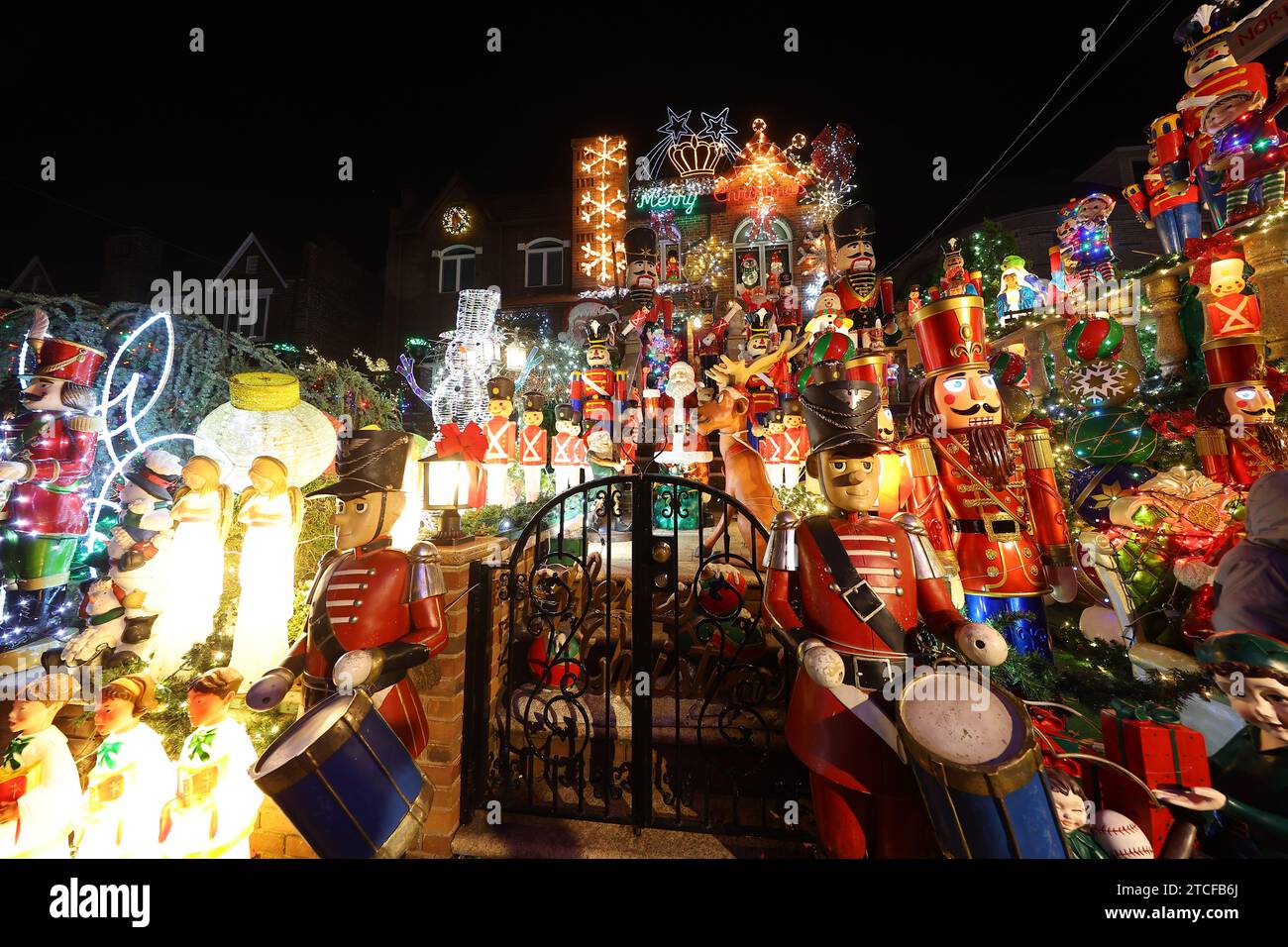LOREM on display at a the Dyker Heights Christmas Lights in Brooklyn