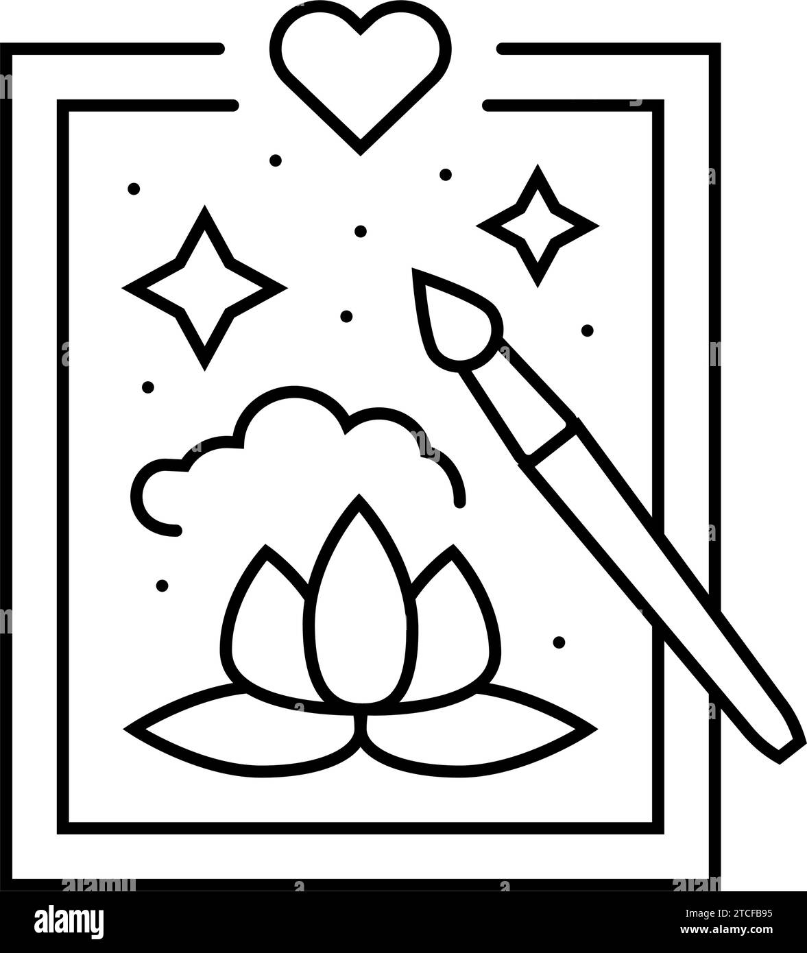 art therapy mental health line icon vector illustration Stock Vector ...