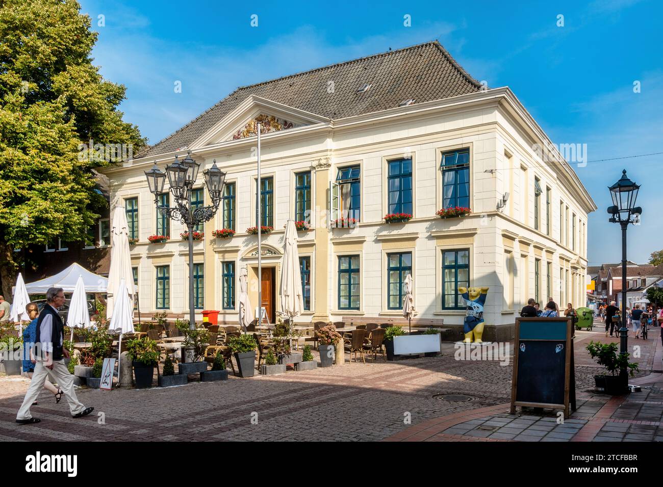 Town hall at the market in Esens im Harlingerland - Rathaus am Markt in Esens im Harlingerland Stock Photo