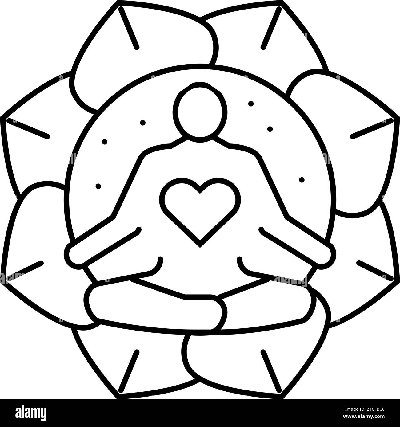holistic healing mental health line icon vector illustration Stock 