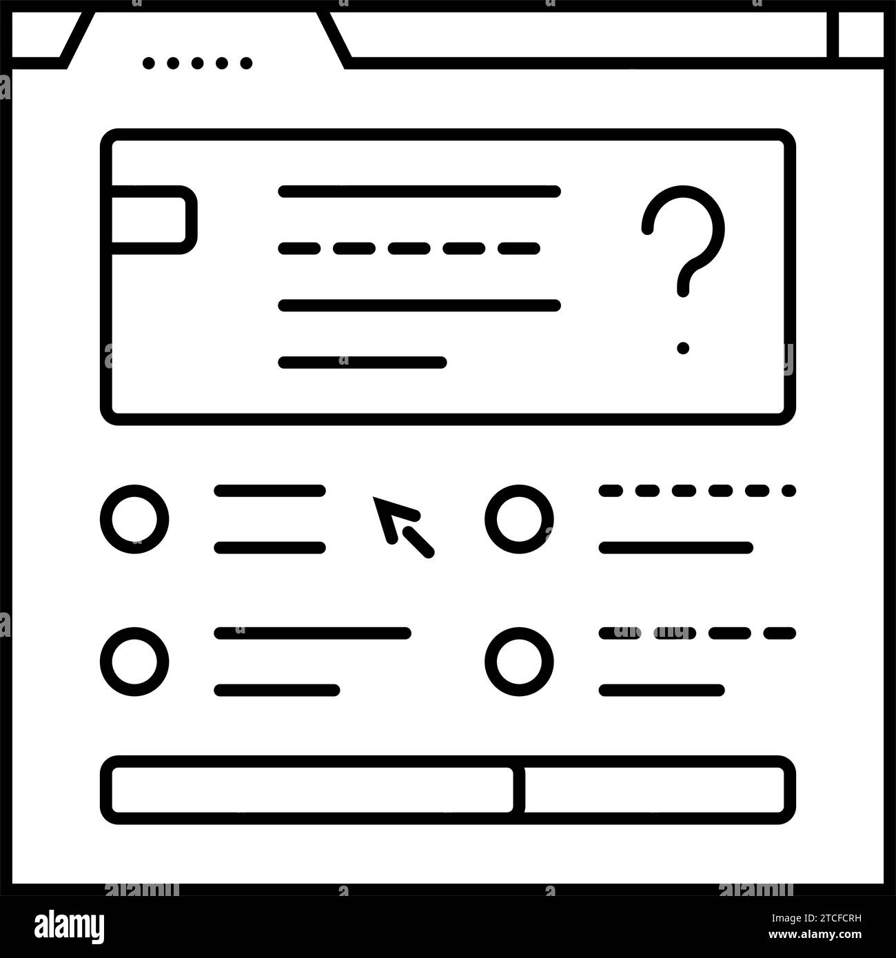 quiz tests online learning platform line icon vector illustration Stock
