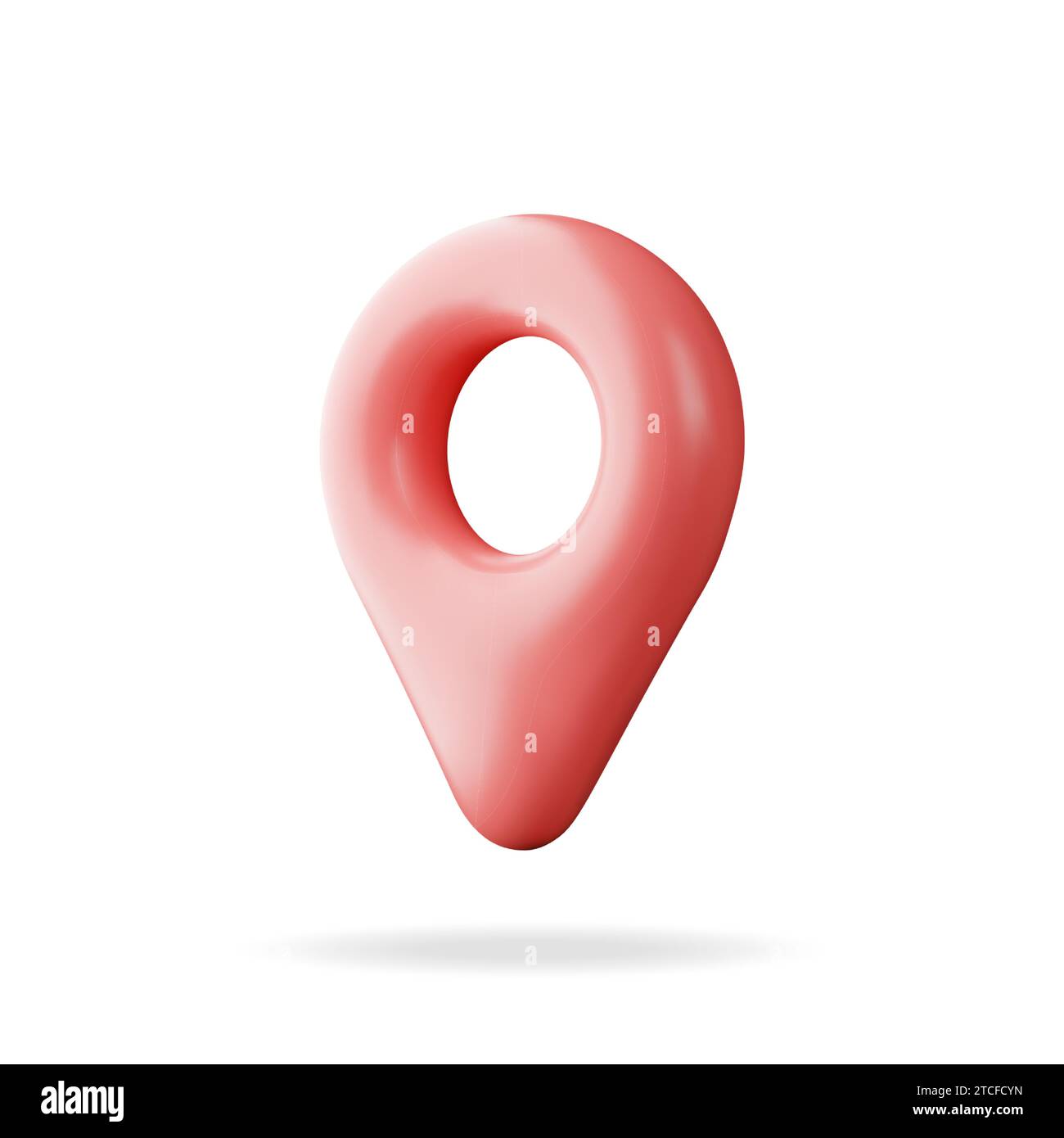 3D Location Map Pin Isolated on White. Stock Vector