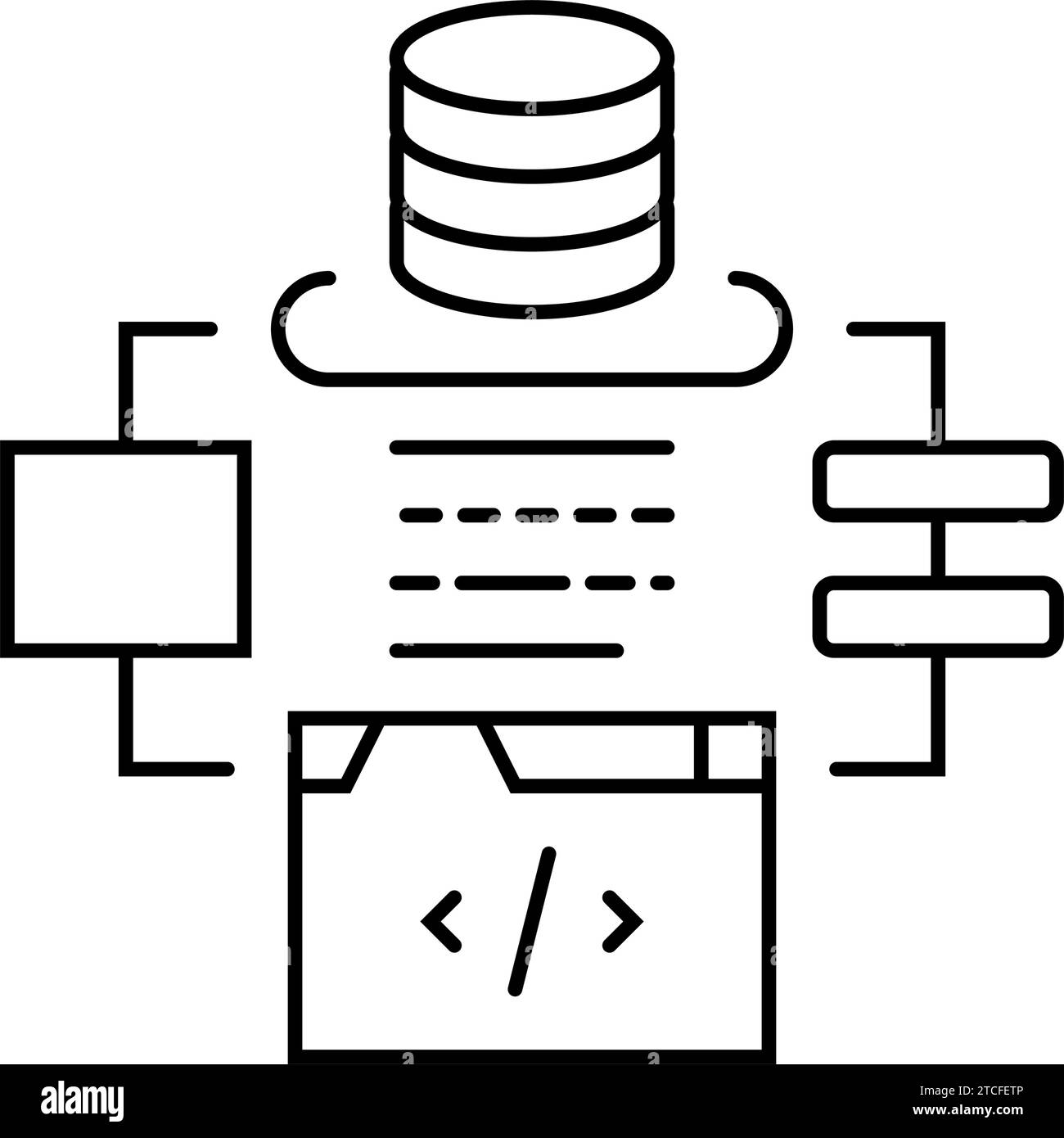 software architecture line icon vector illustration Stock Vector Image ...